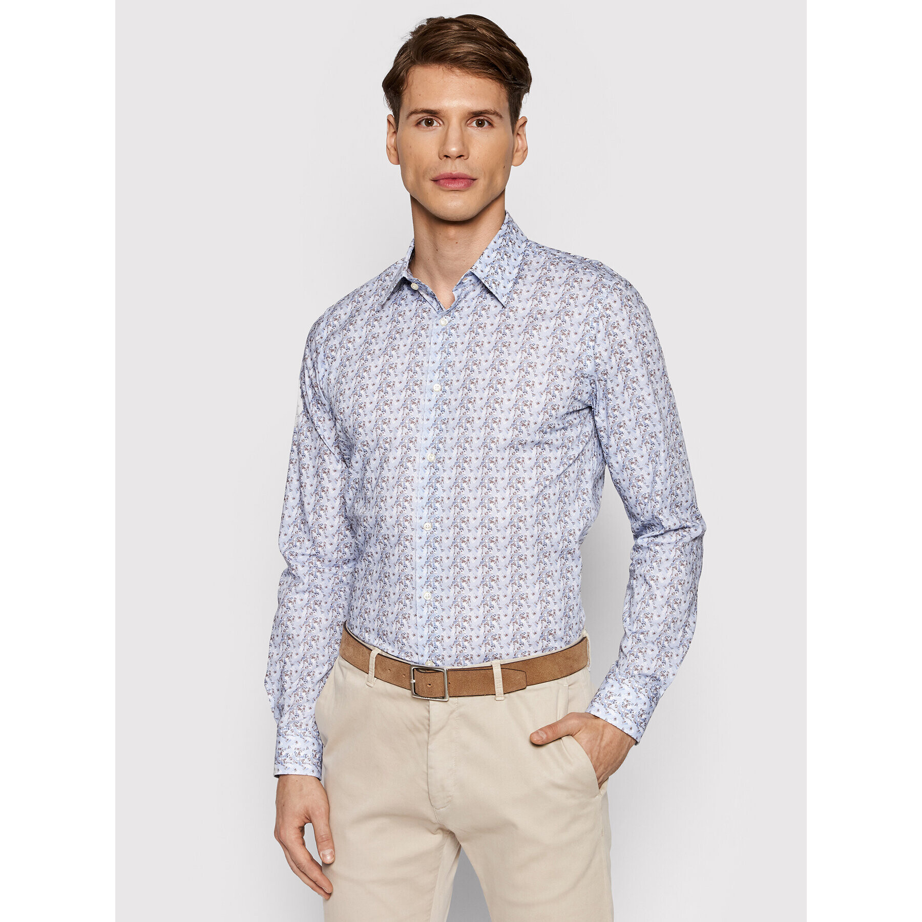 JOOP! Риза Pierce 30018889 Син Slim Fit - Pepit.bg