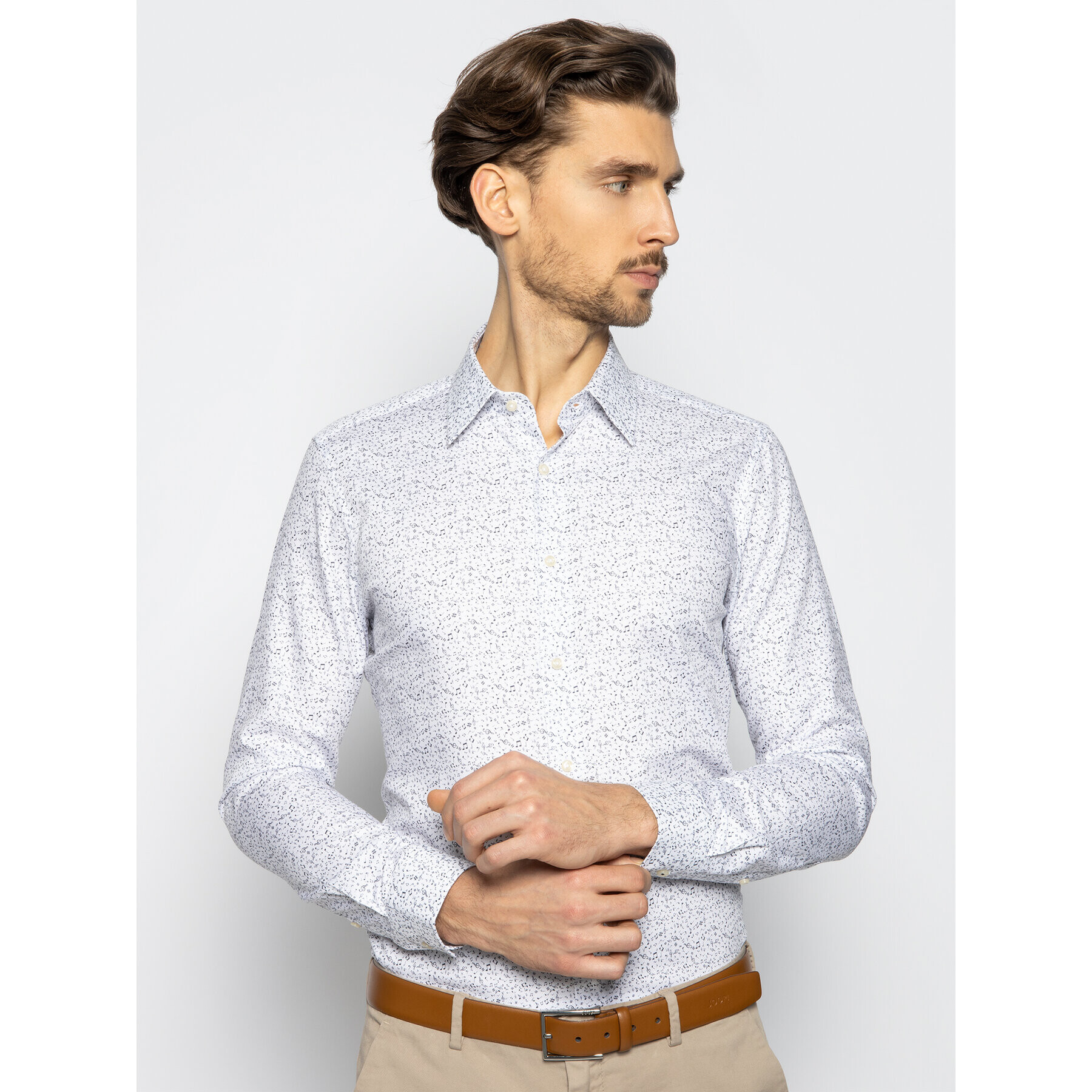 JOOP! Риза Pierce 30018893 Бял Slim Fit - Pepit.bg