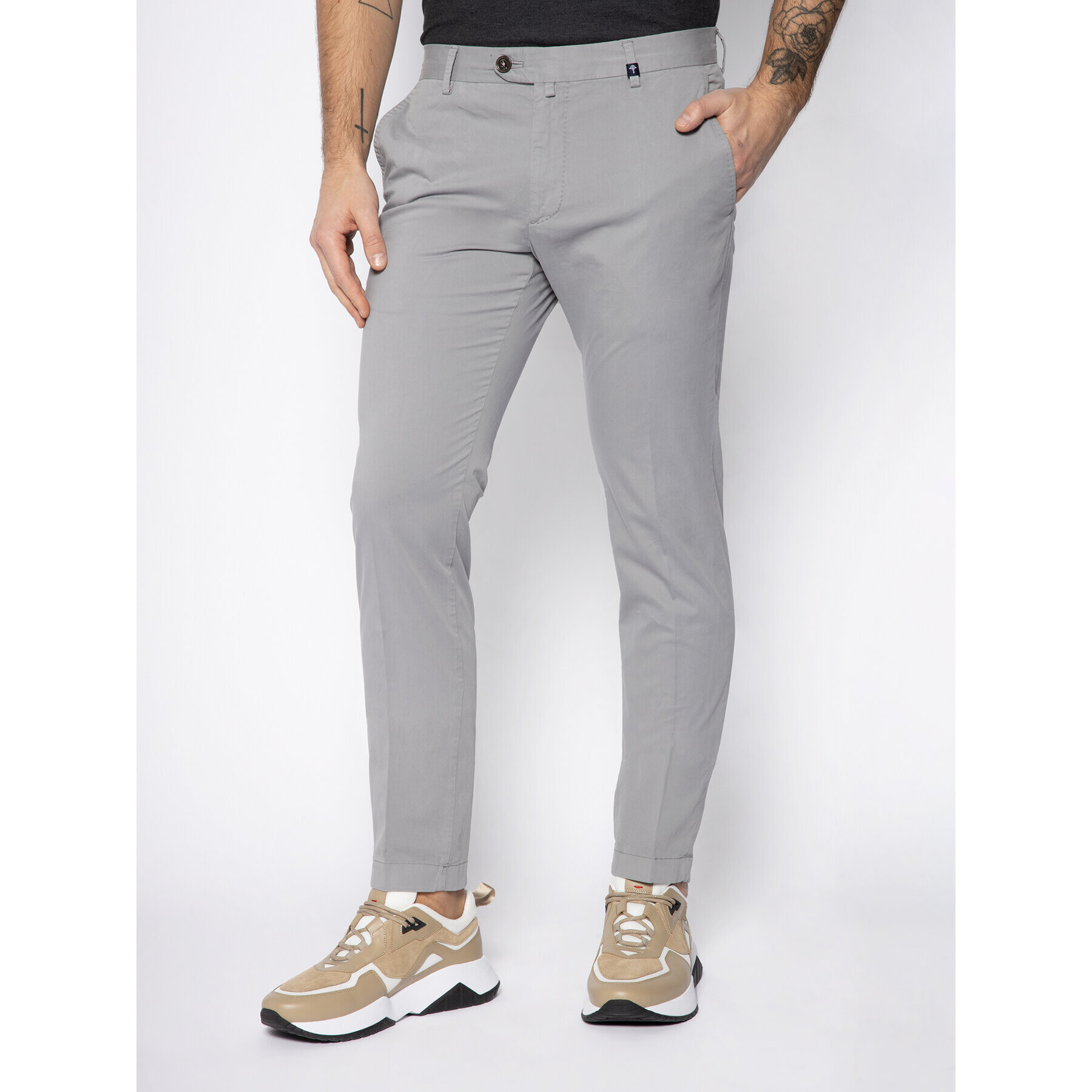 JOOP! Текстилни панталони 17 Jt-14Hanc-D 30015501 Сив Slim Fit - Pepit.bg