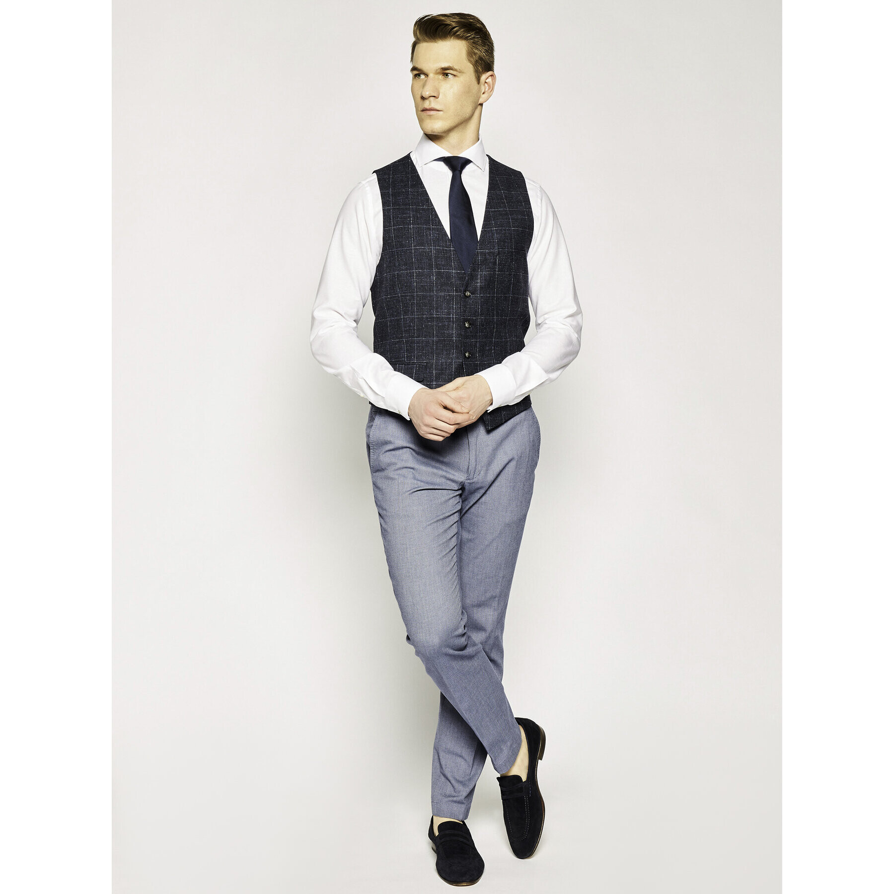 JOOP! Текстилни панталони 17 Jt-24Hanc-W 30019334 Тъмносин Slim Fit - Pepit.bg