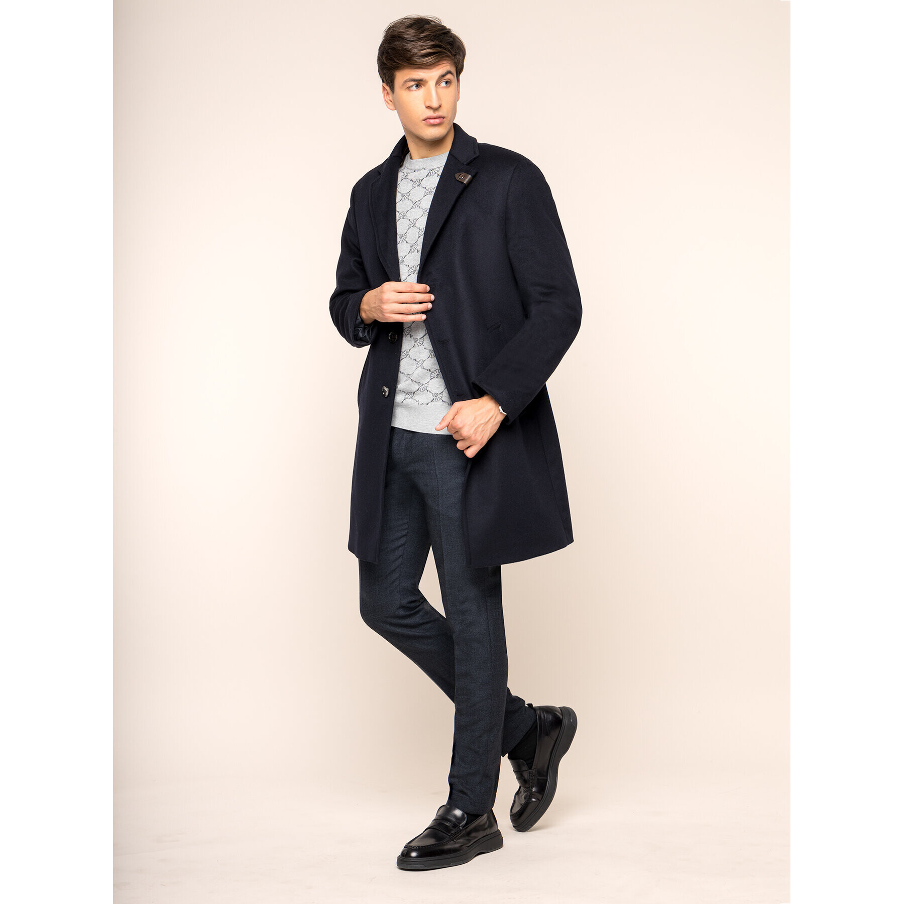 JOOP! Текстилни панталони 30017757 Тъмносин Extra Slim Fit - Pepit.bg