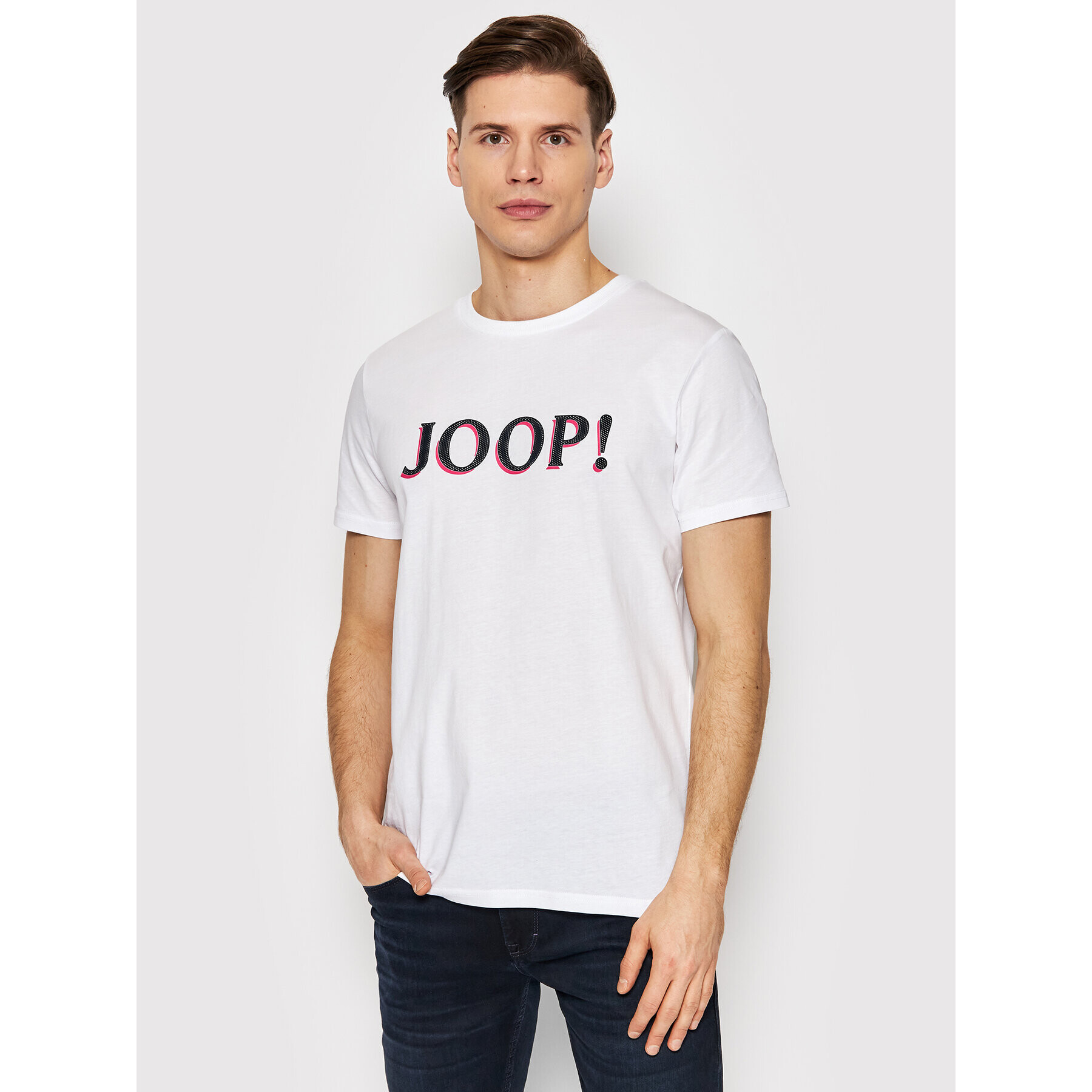 JOOP! Тишърт J222J015 30030896 Бял Regular Fit - Pepit.bg