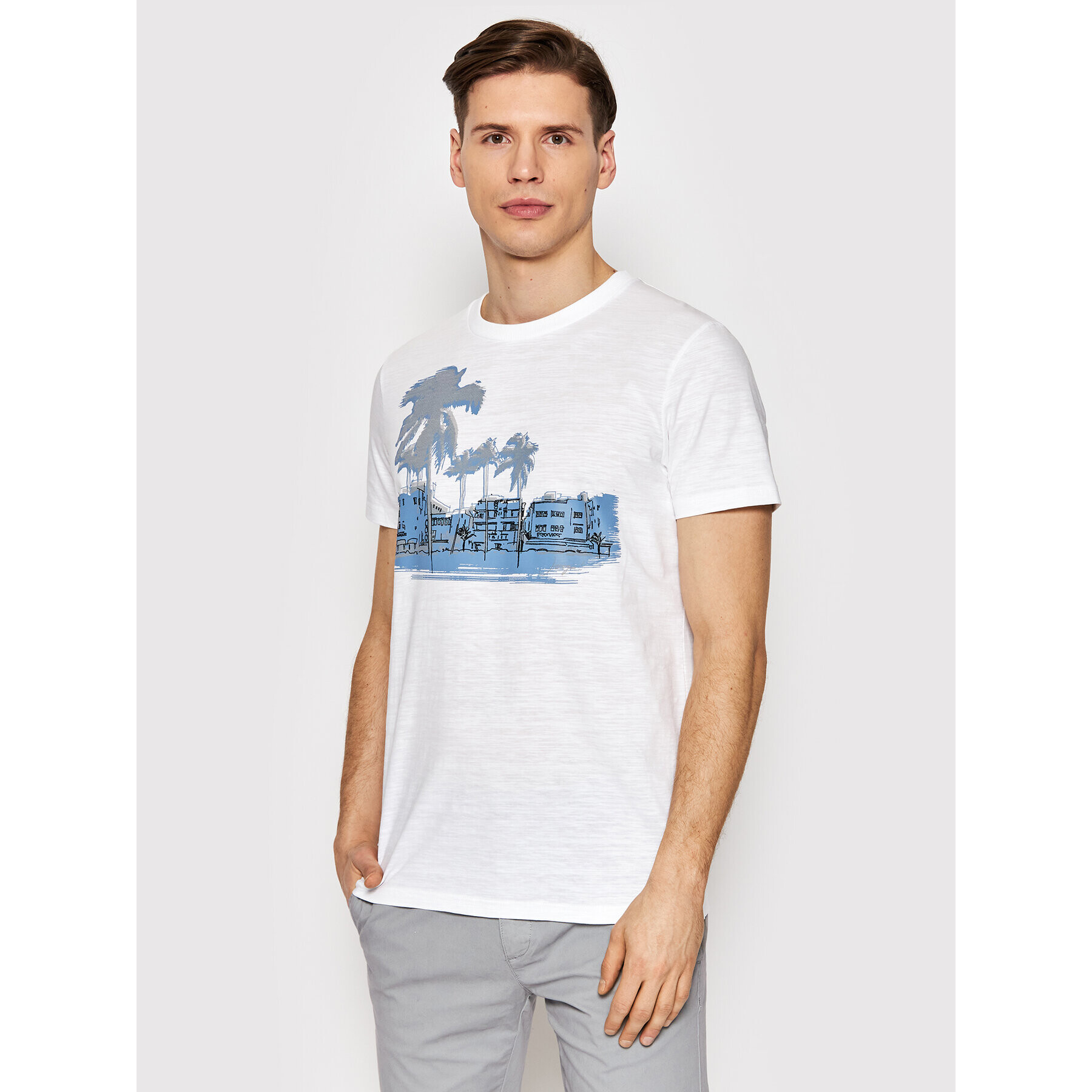 JOOP! Тишърт J222J026 30030907 Бял Regular Fit - Pepit.bg