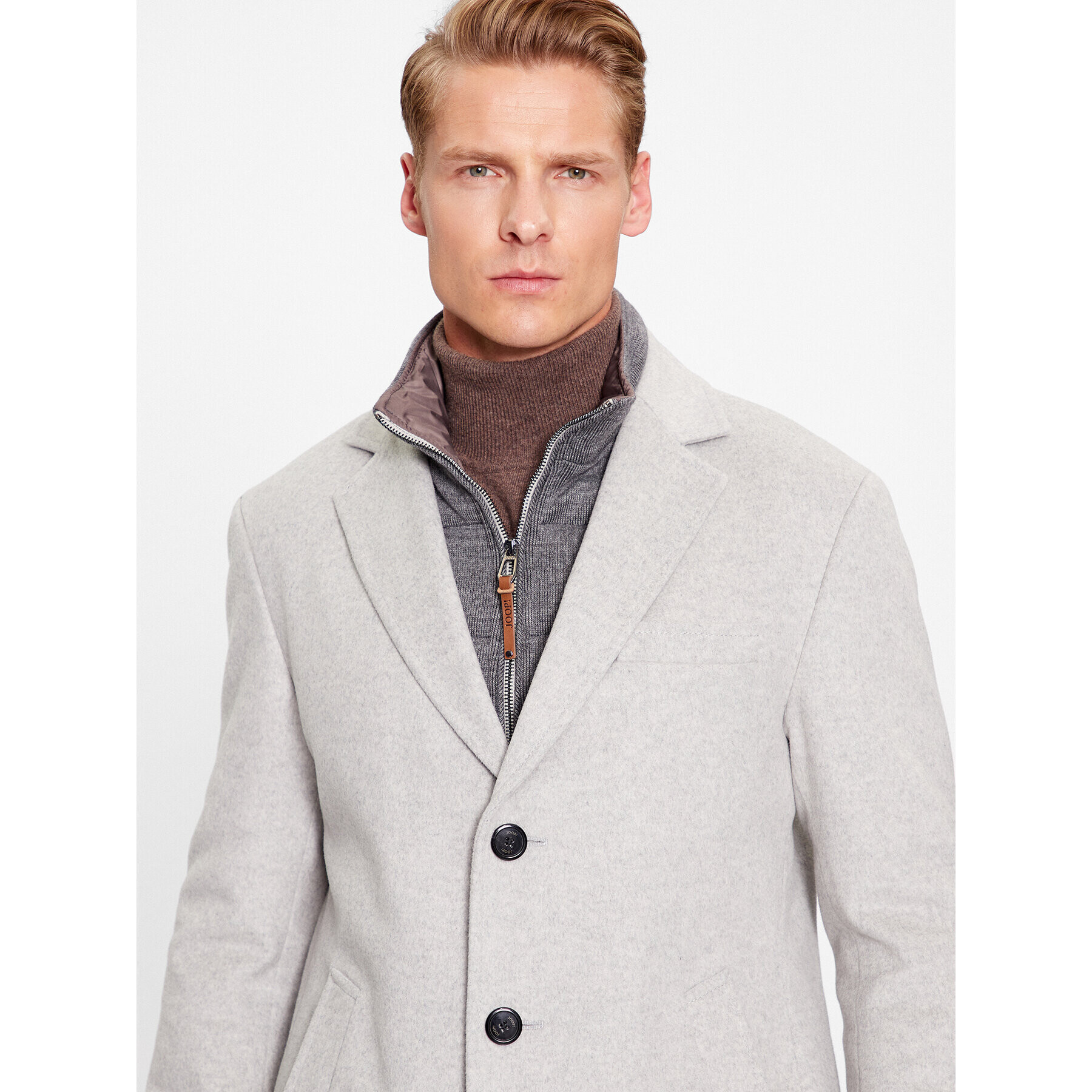 JOOP! Вълнено палто 30037691 Сив Regular Fit - Pepit.bg