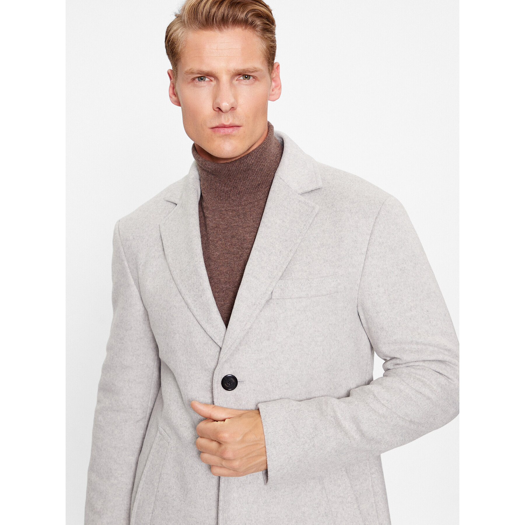 JOOP! Вълнено палто 30037691 Сив Regular Fit - Pepit.bg