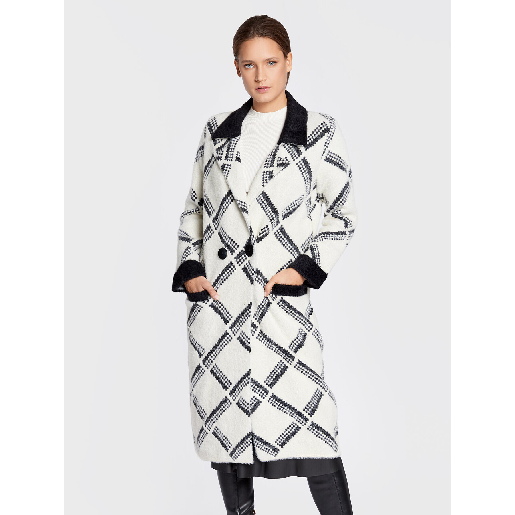 Joseph Ribkoff Кардиган 223952 Бял Regular Fit - Pepit.bg
