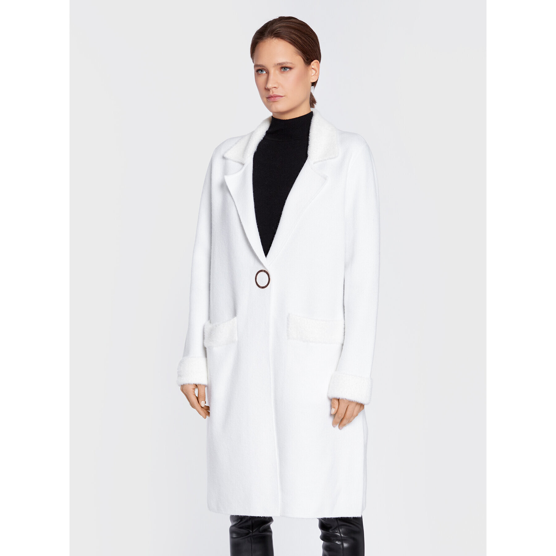 Joseph Ribkoff Кардиган 223958 Бял Regular Fit - Pepit.bg