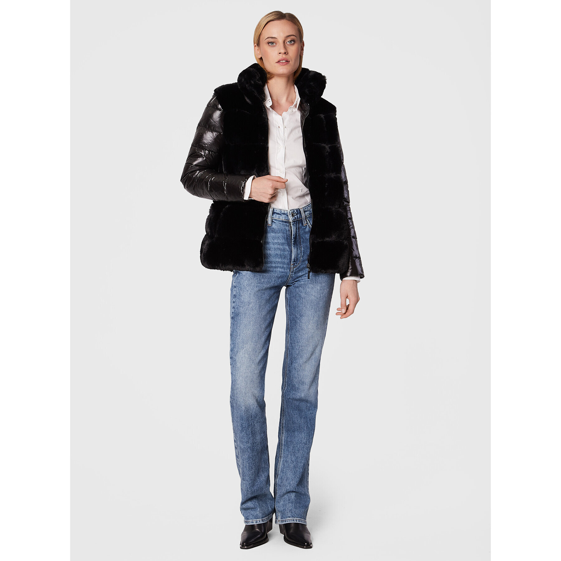 Joseph Ribkoff Преходно яке 224909 Черен Regular Fit - Pepit.bg