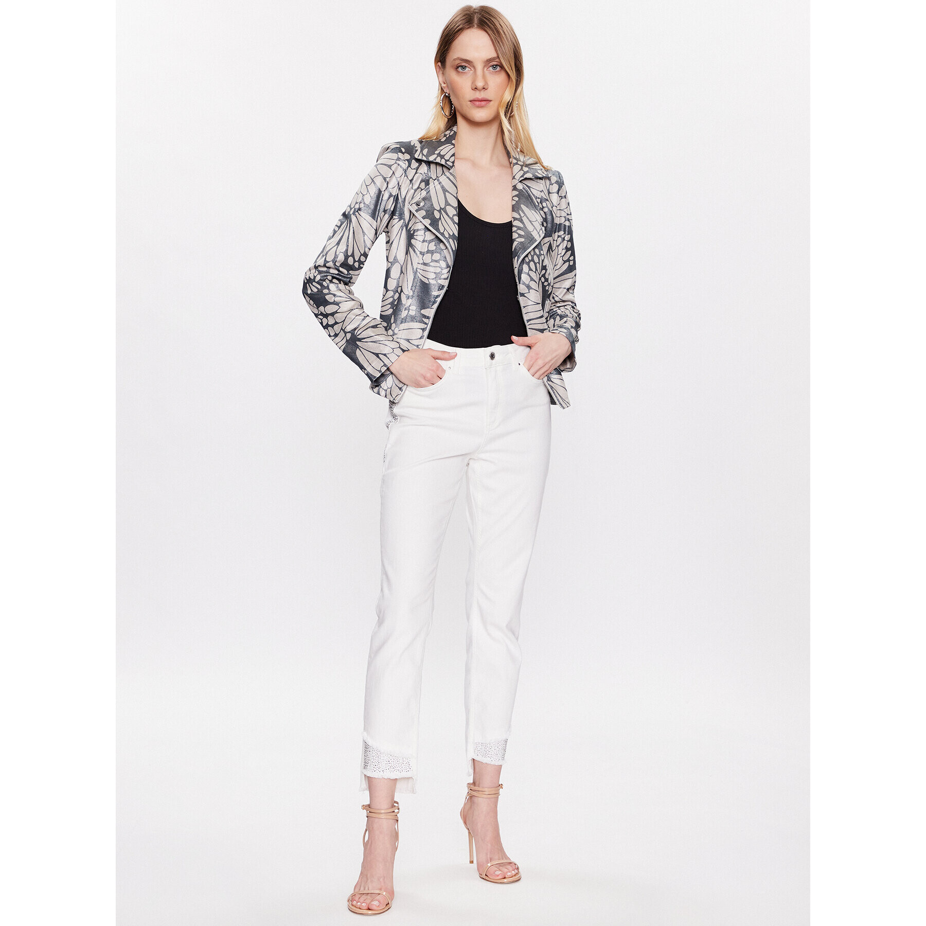 Joseph Ribkoff Преходно яке 231911 Сив Regular Fit - Pepit.bg