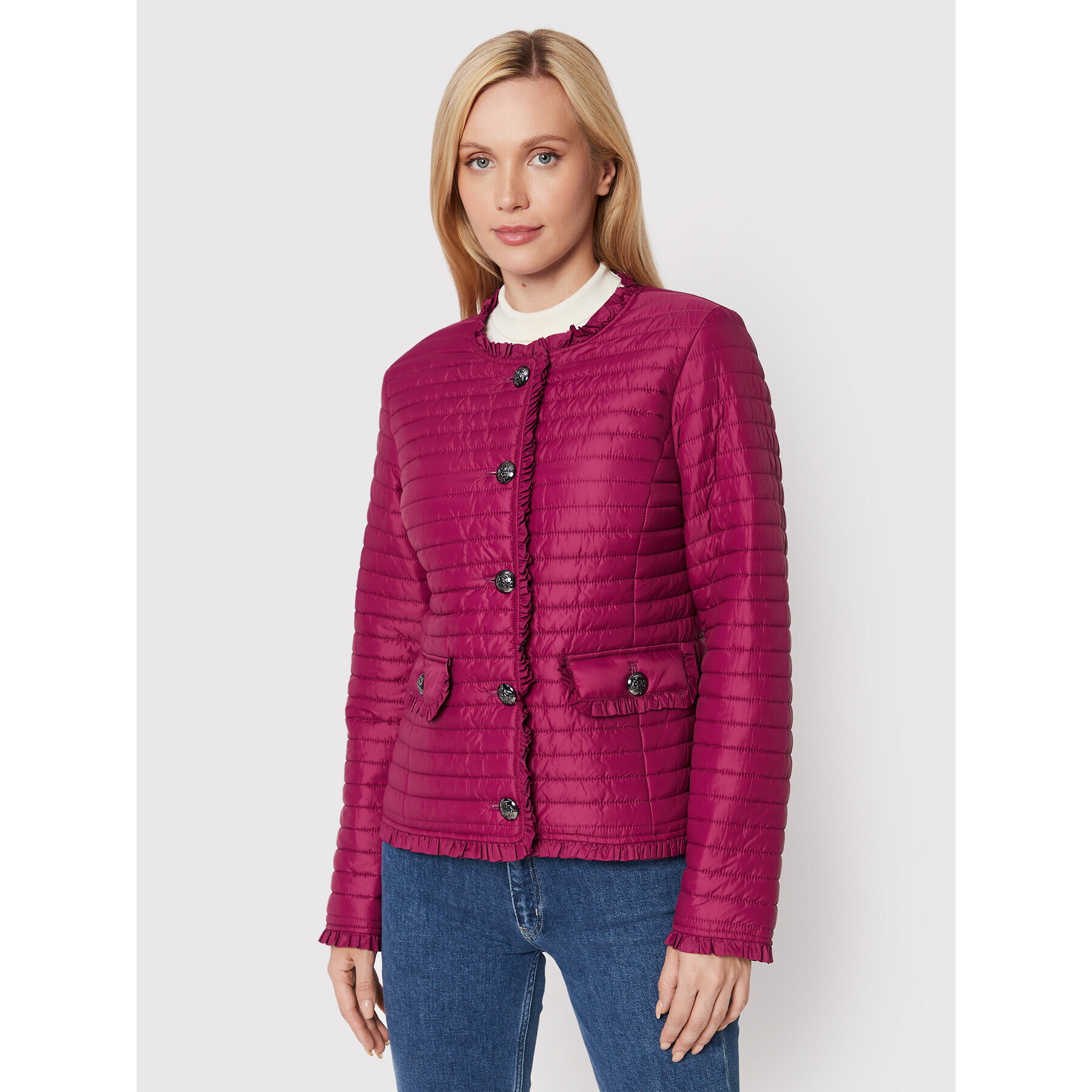 Joseph Ribkoff Пухено яке 223908 Виолетов Regular Fit - Pepit.bg