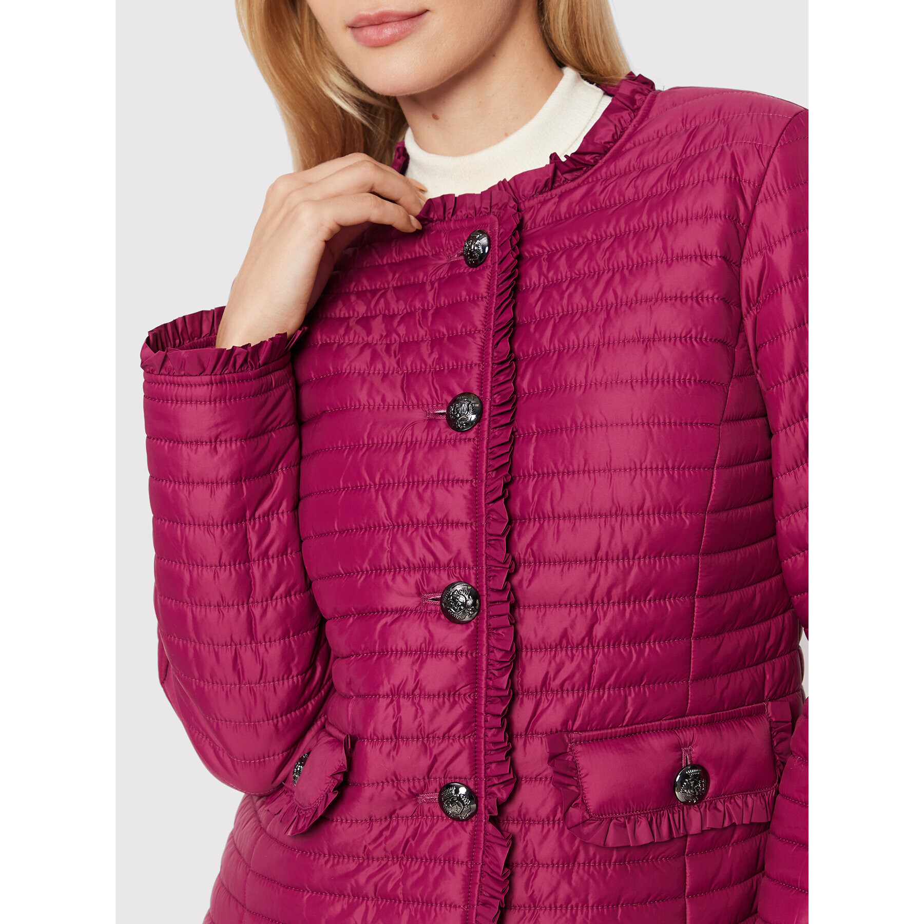 Joseph Ribkoff Пухено яке 223908 Виолетов Regular Fit - Pepit.bg