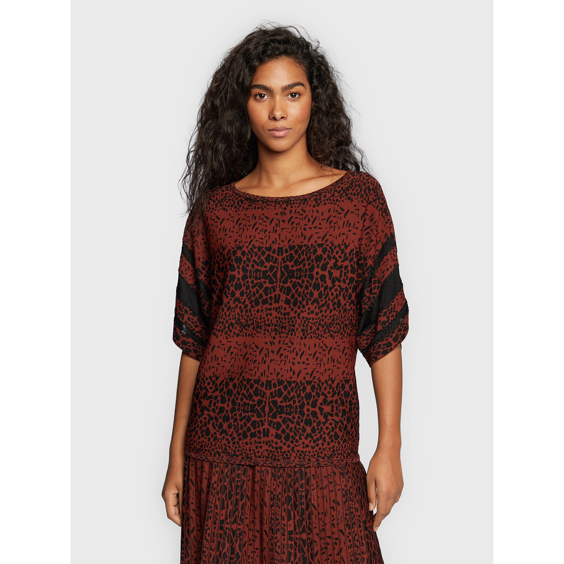 Joseph Ribkoff Пуловер 223959 Кафяв Relaxed Fit - Pepit.bg