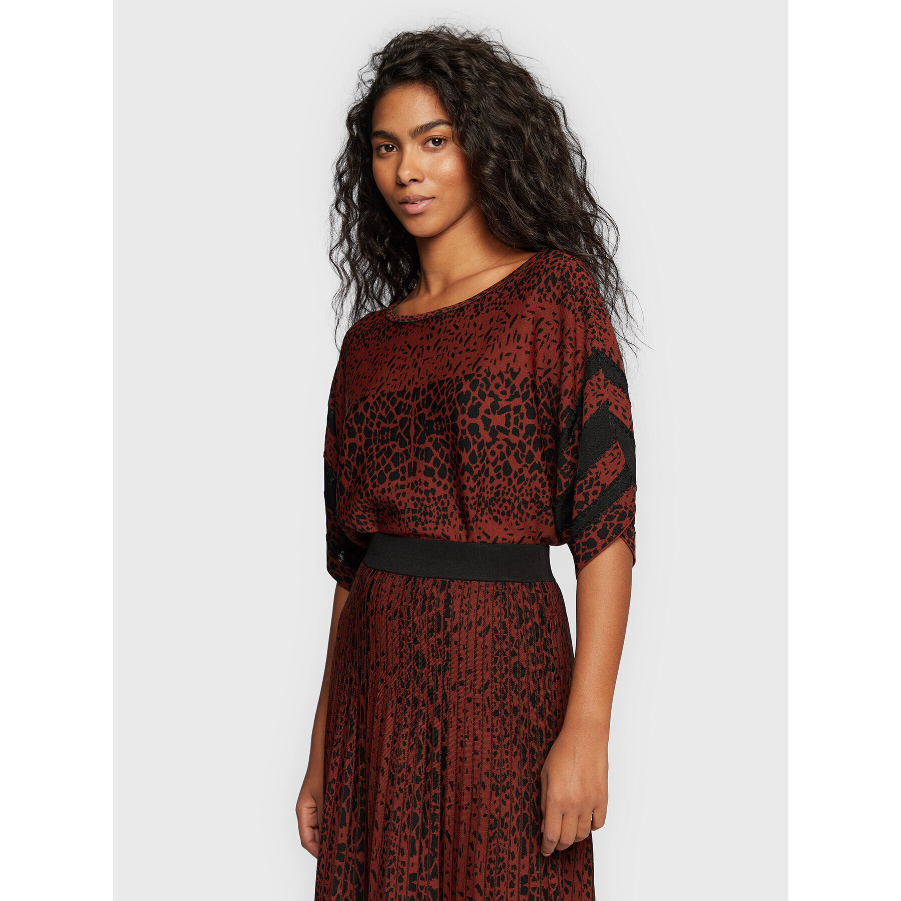 Joseph Ribkoff Пуловер 223959 Кафяв Relaxed Fit - Pepit.bg