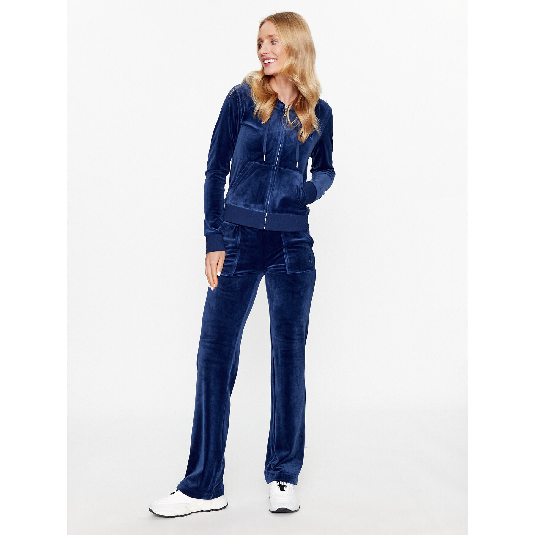 Juicy Couture Долнище анцуг Del Ray JCAP180 Тъмносин Straight Leg - Pepit.bg