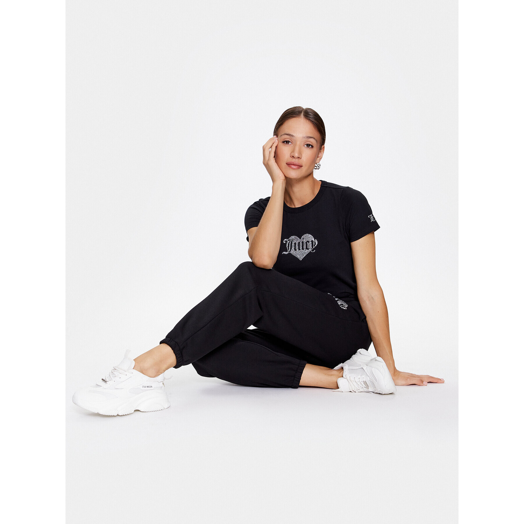 Juicy Couture Долнище анцуг JCMBJ223255 Черен Regular Fit - Pepit.bg