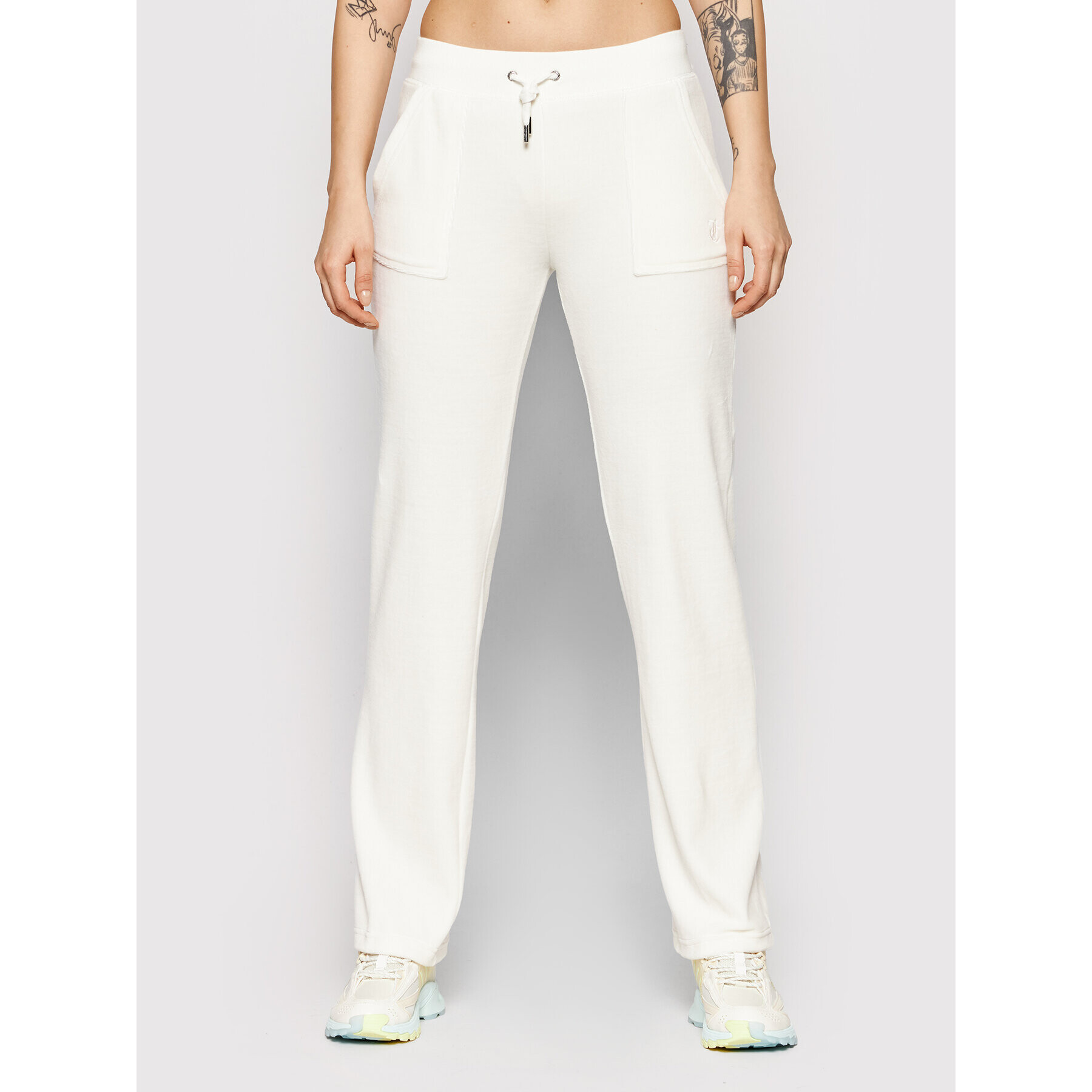 Juicy Couture Долнище анцуг Delray JCCB221003 Бял Regular Fit - Pepit.bg