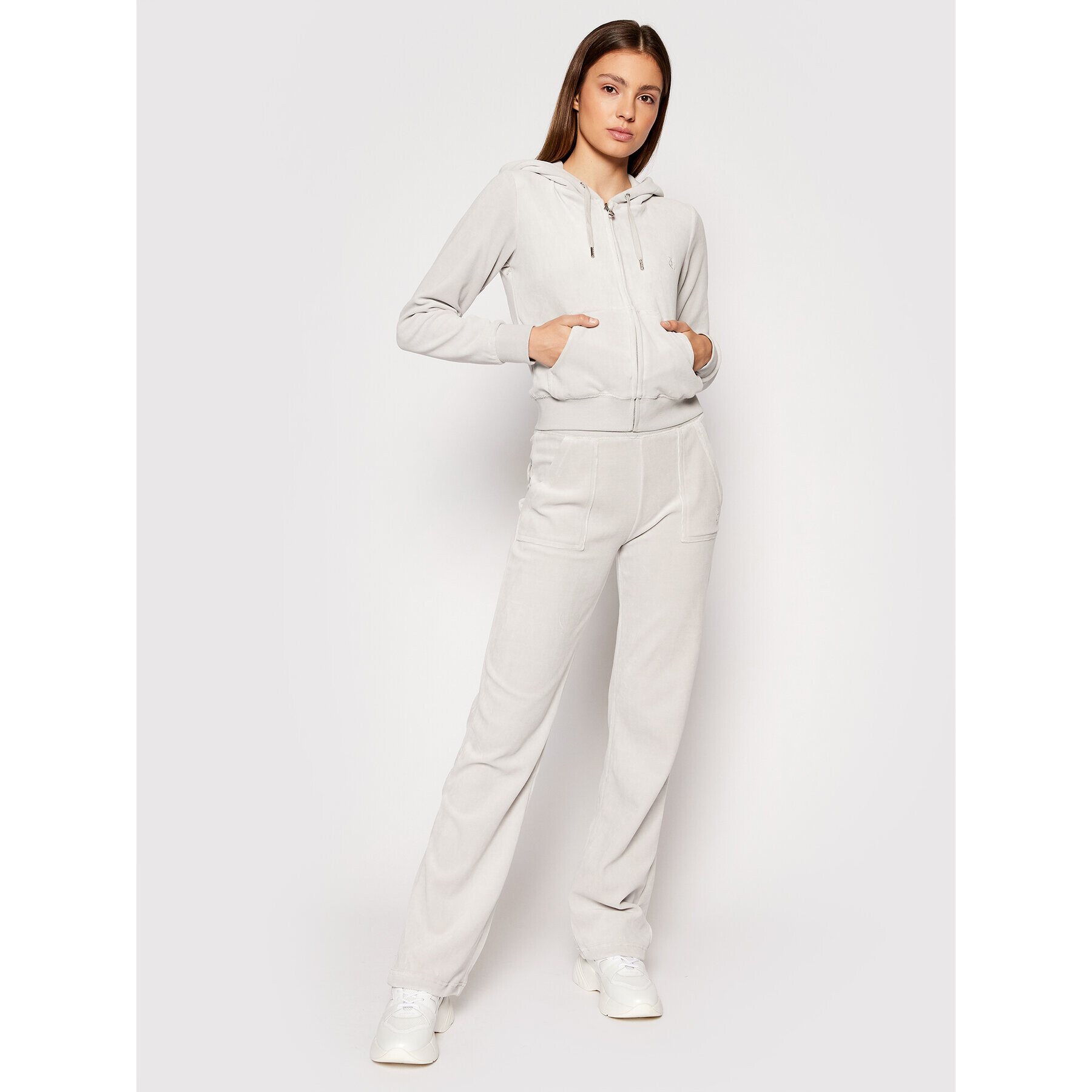 Juicy Couture Долнище анцуг Delray JCCB221003 Сив Regular Fit - Pepit.bg