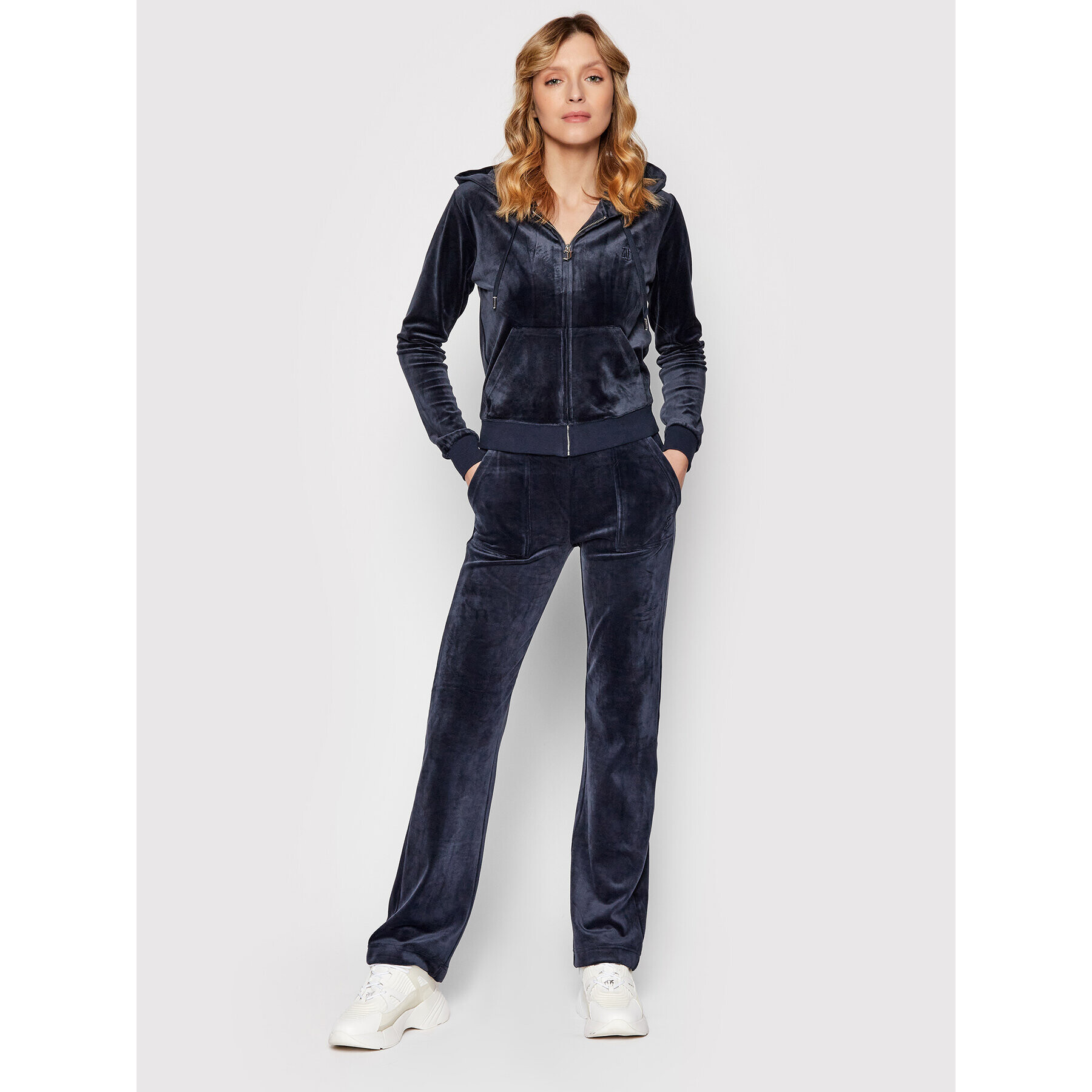 Juicy Couture Суитшърт Robertson JCAP176 Тъмносин Slim Fit - Pepit.bg