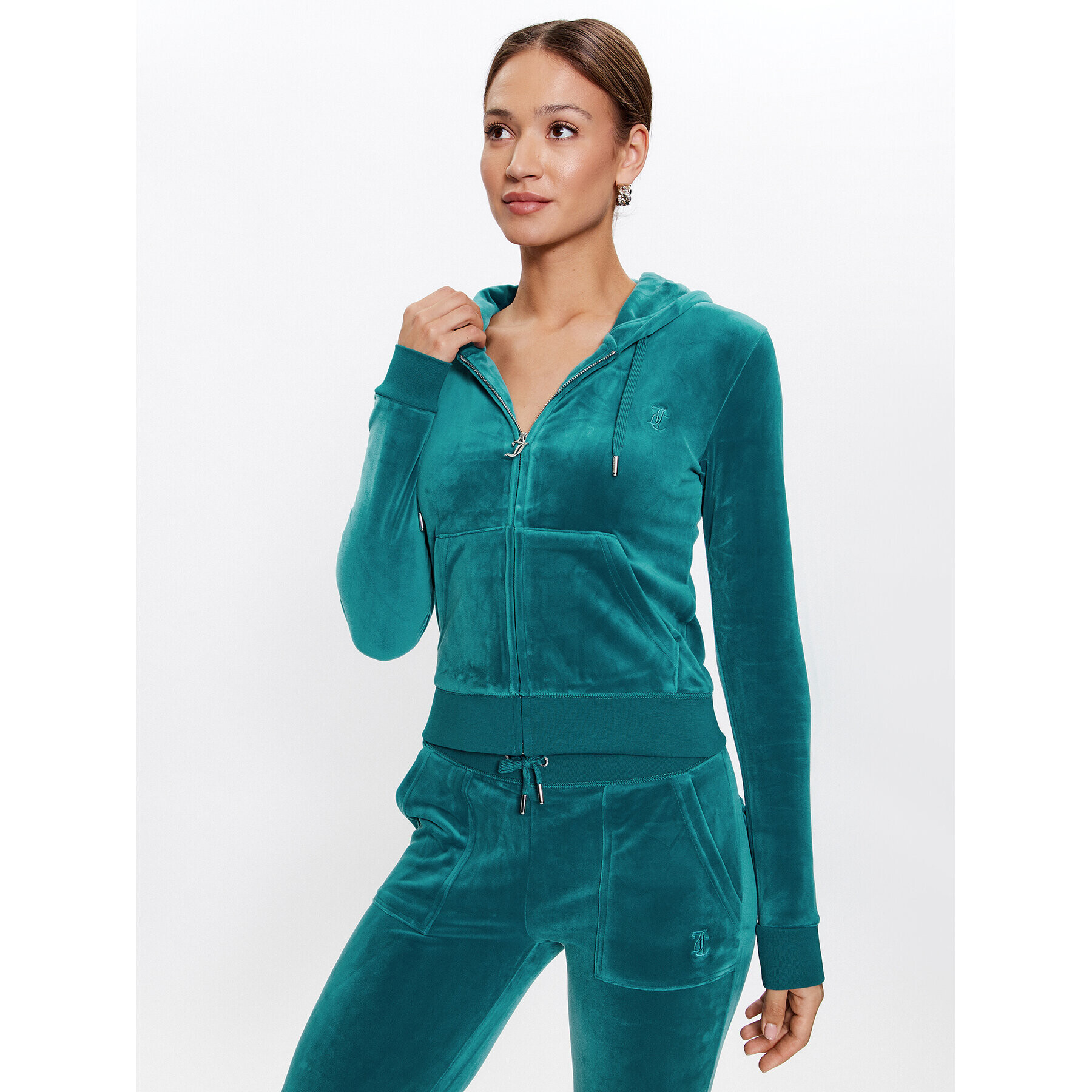 Juicy Couture Суитшърт Robertson JCAP176 Зелен Regular Fit - Pepit.bg