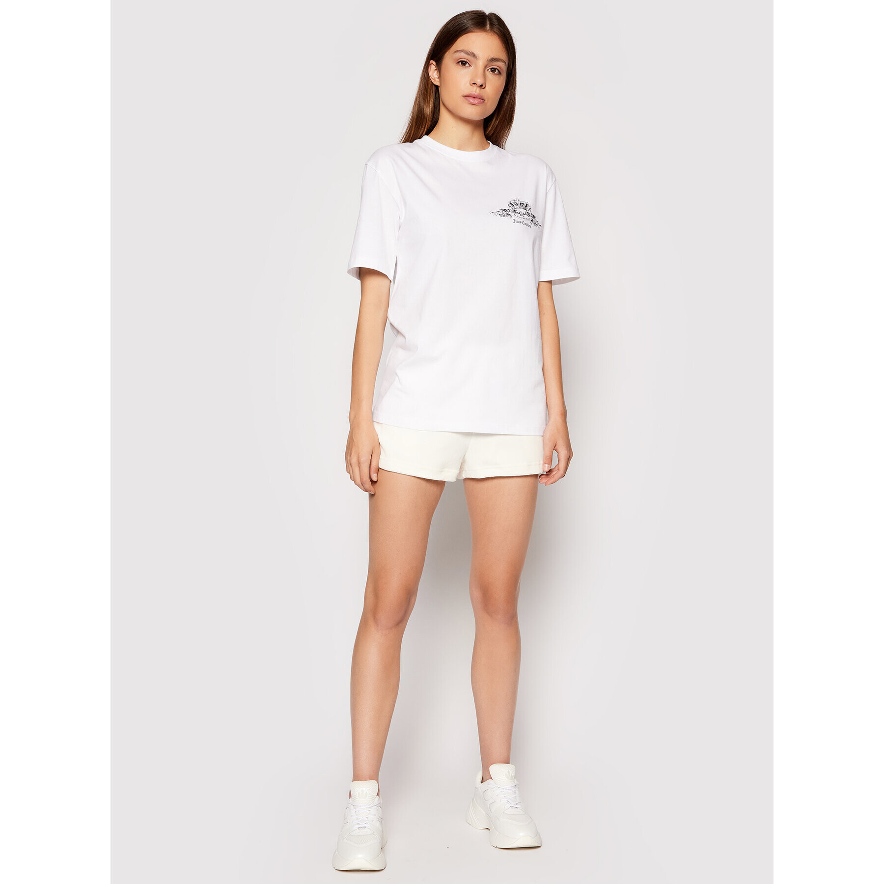 Juicy Couture Тишърт Crest Tee JCWC121085 Бял Regular Fit - Pepit.bg