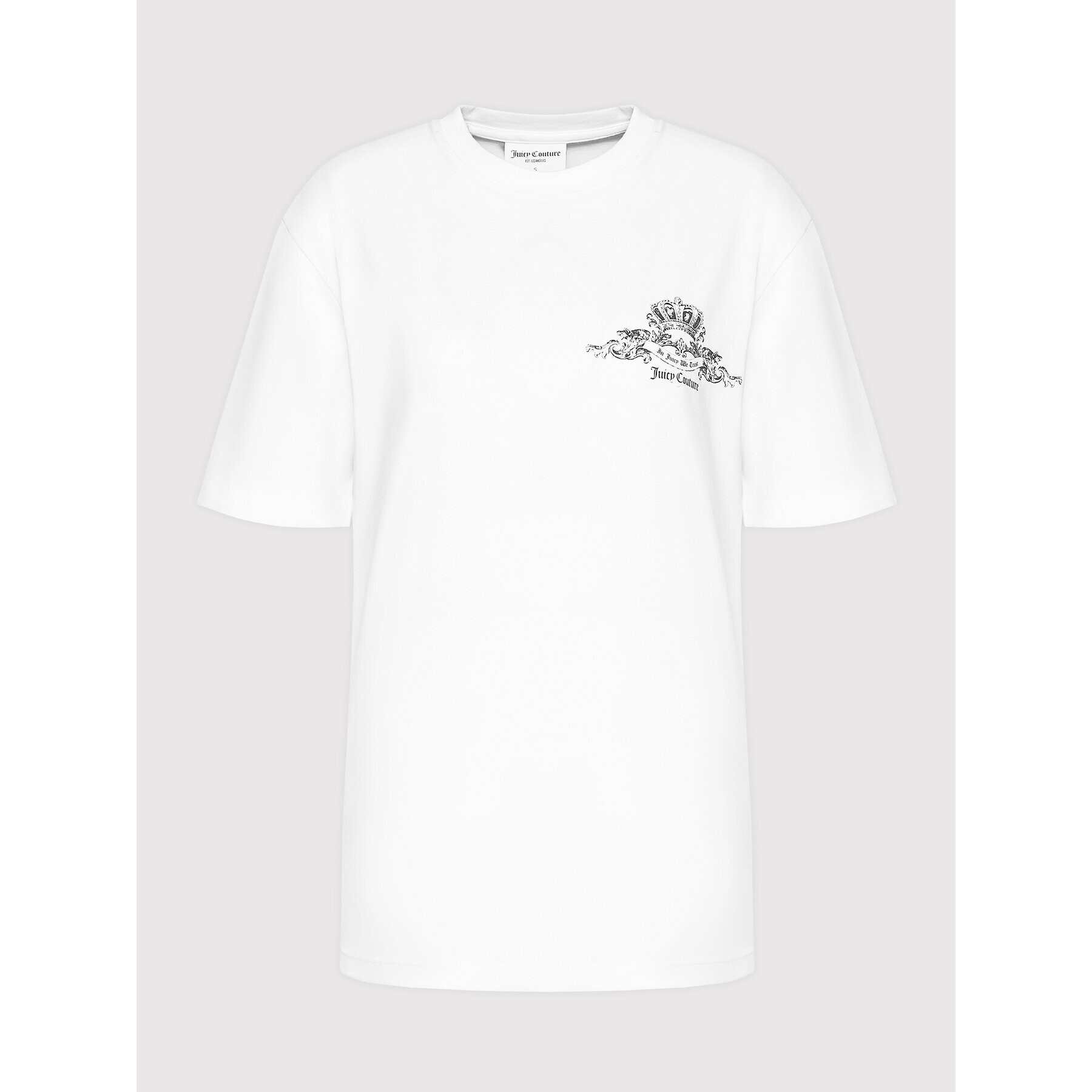 Juicy Couture Тишърт Crest Tee JCWC121085 Бял Regular Fit - Pepit.bg