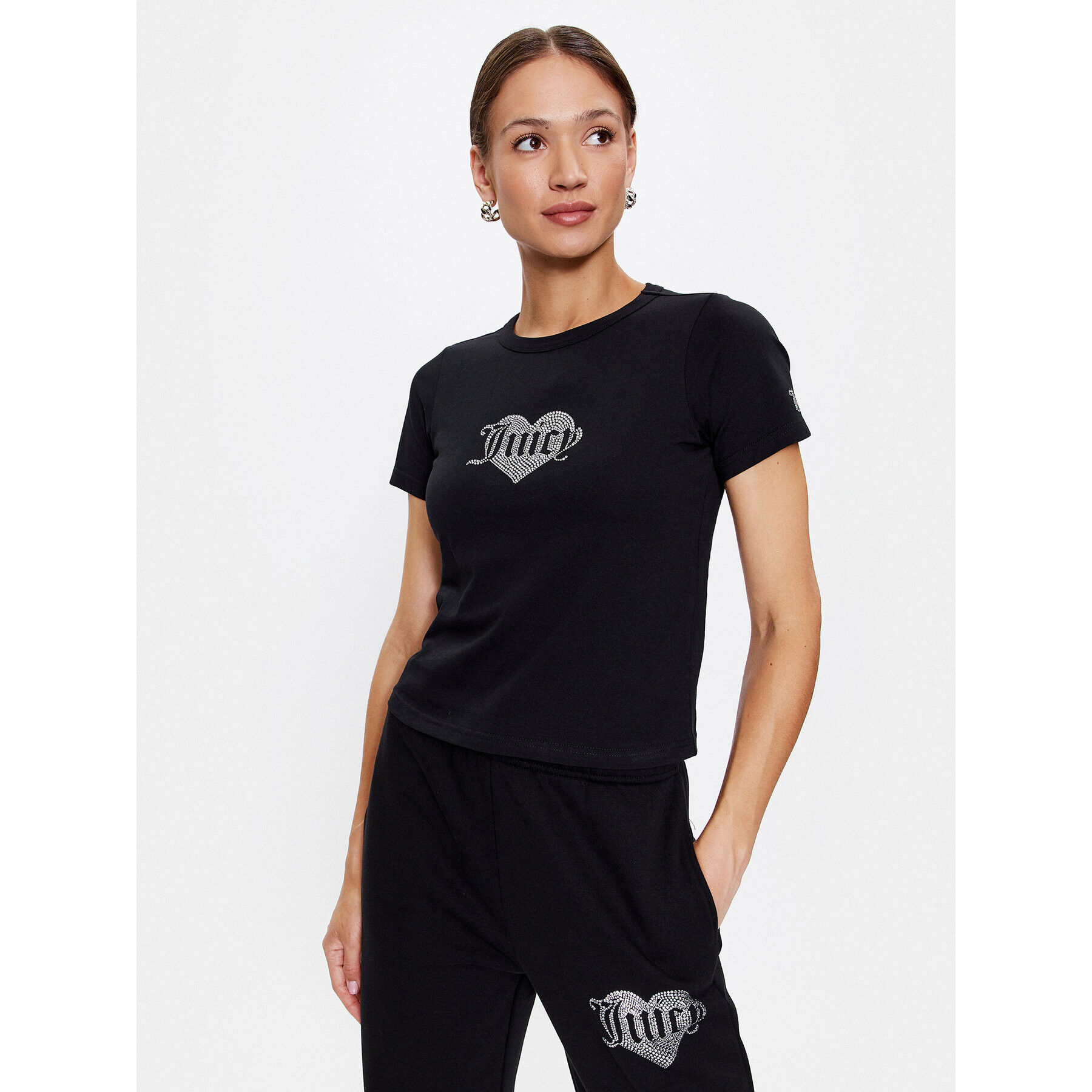 Juicy Couture Тишърт Haylee JCMCT223256 Черен Regular Fit - Pepit.bg