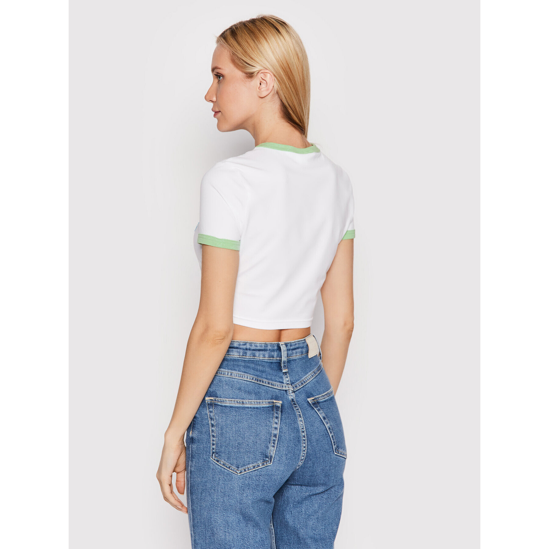Juicy Couture Тишърт Ringer JCWS122080 Бял Slim Fit - Pepit.bg