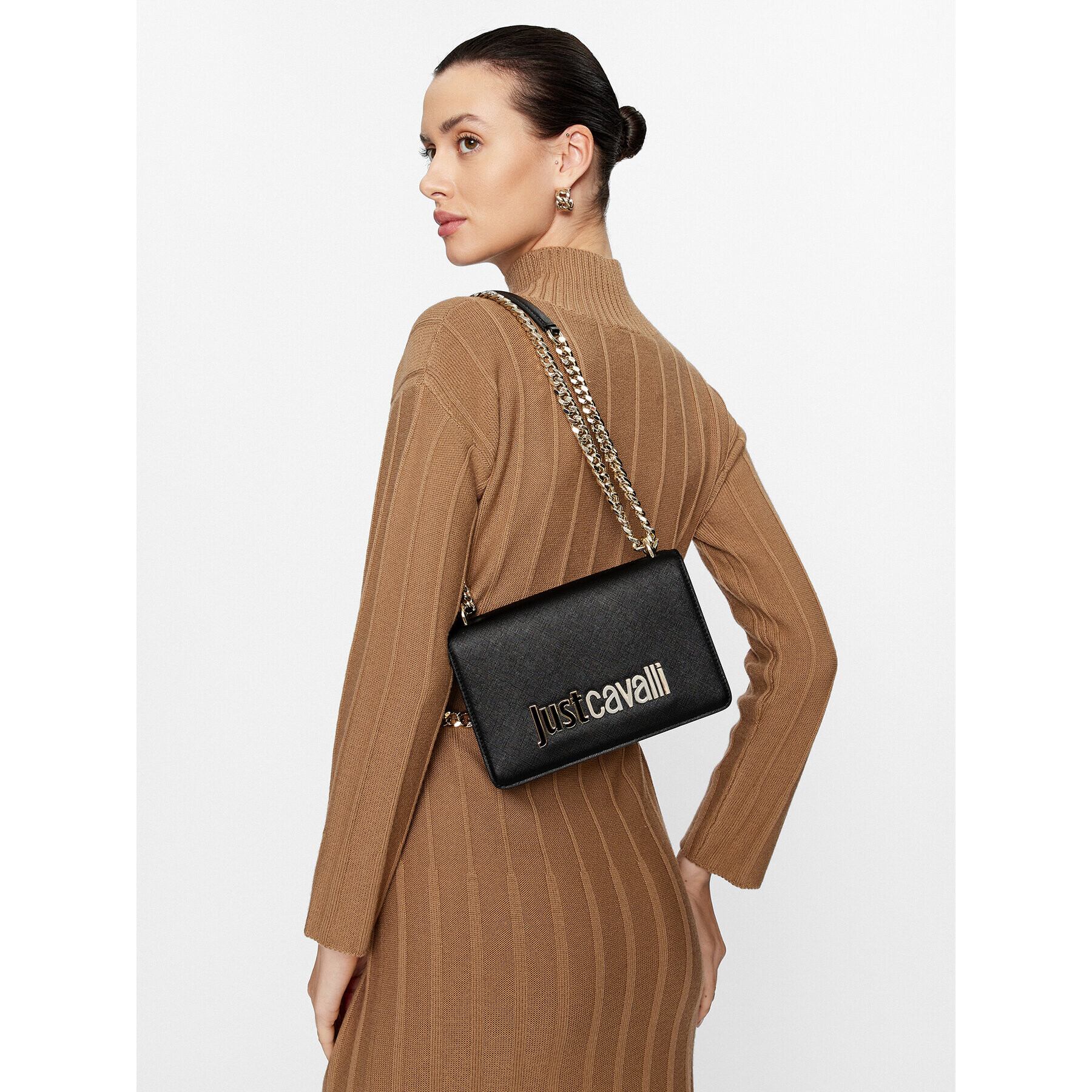 Just Cavalli Дамска чанта 75RA4BB2 Черен - Pepit.bg