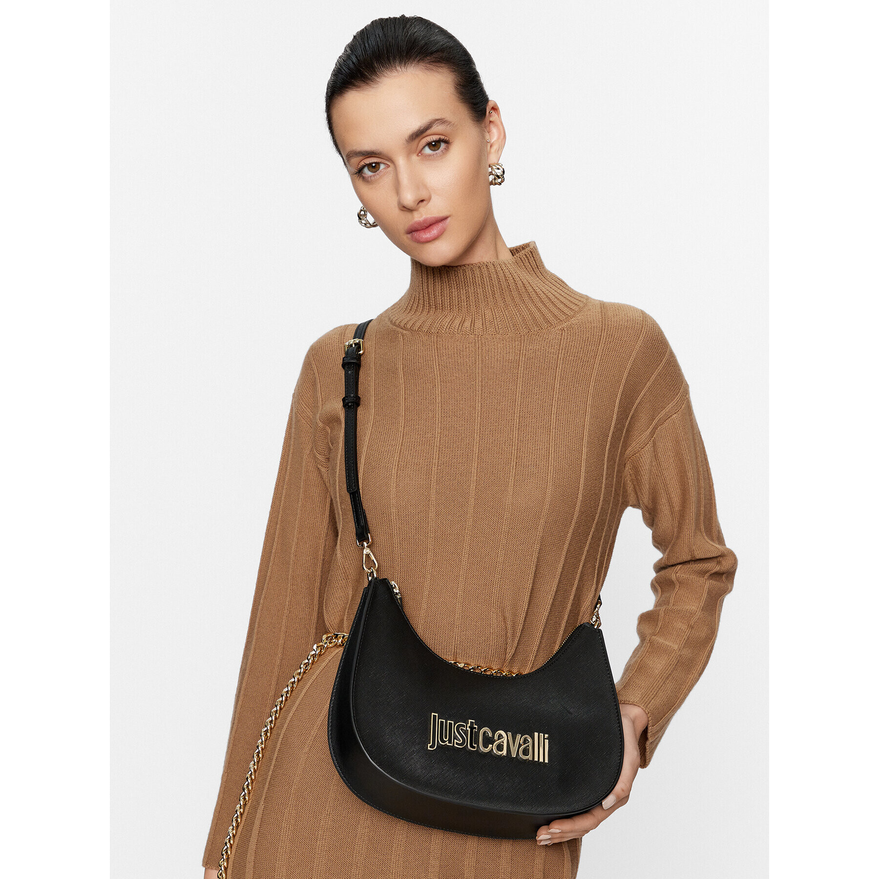 Just Cavalli Дамска чанта 75RA4BB8 Черен - Pepit.bg