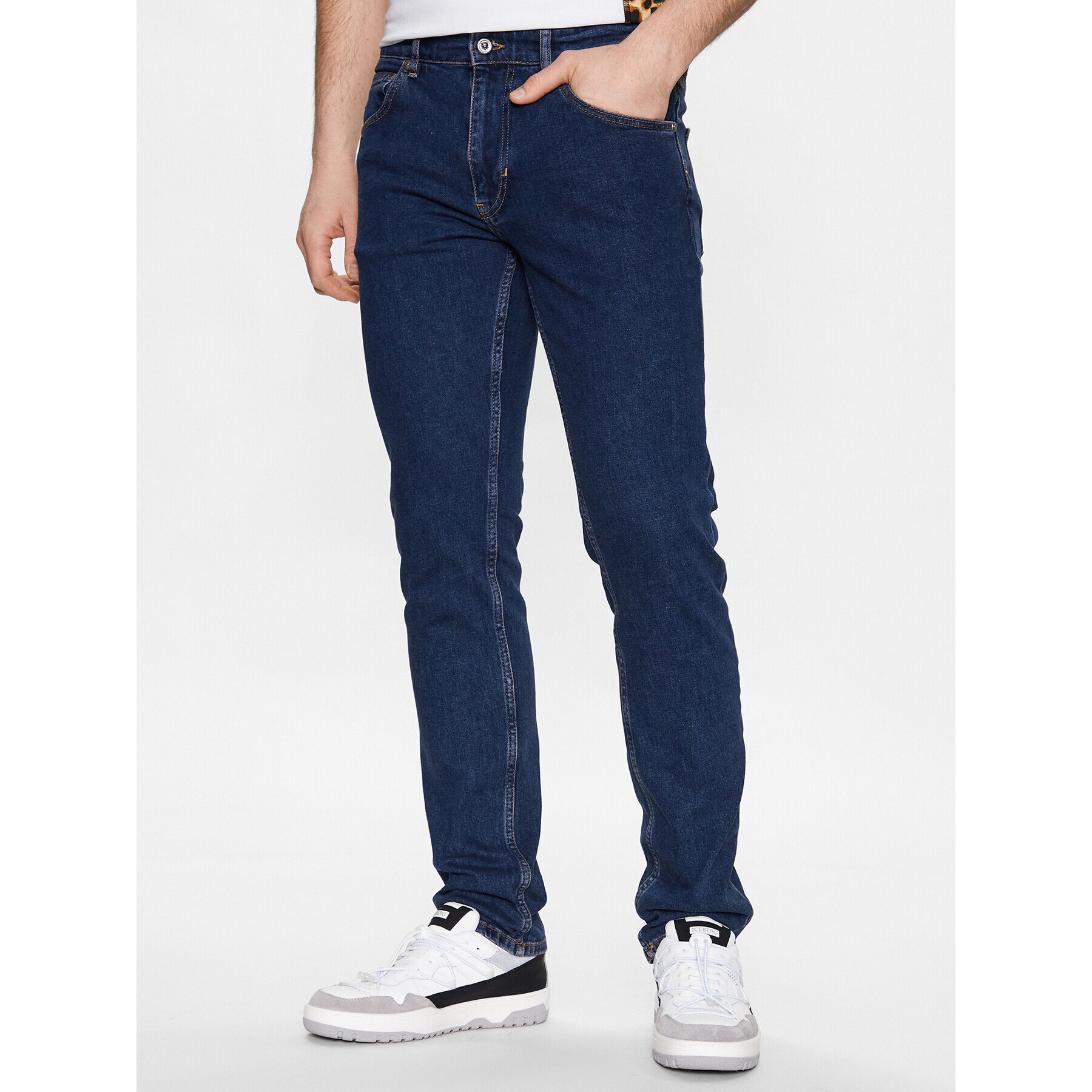 Just Cavalli Дънки 74OBB5S0 Тъмносин Slim Fit - Pepit.bg