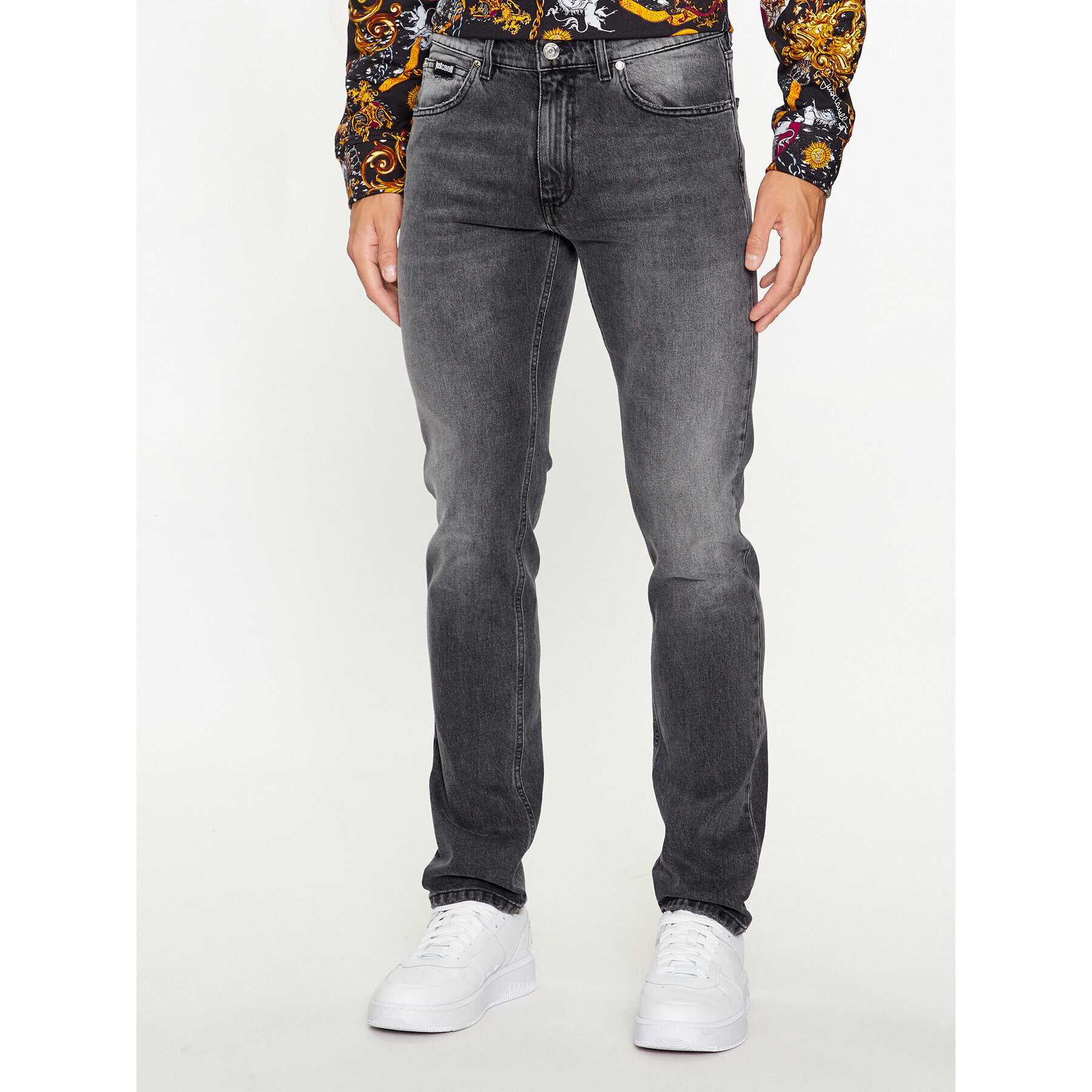 Just Cavalli Дънки 75OAB5S0 Черен Slim Fit - Pepit.bg