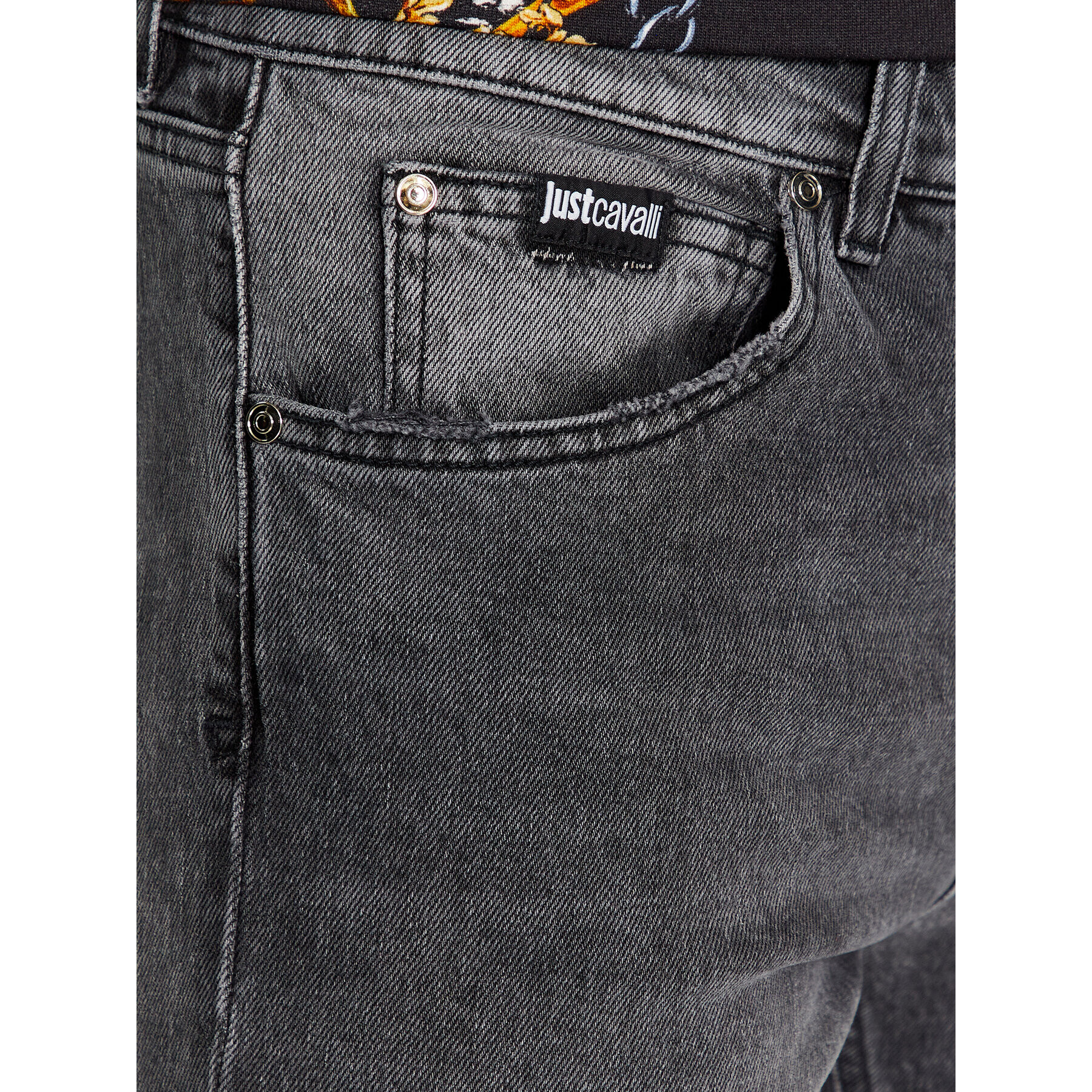 Just Cavalli Дънки 75OAB5S0 Черен Slim Fit - Pepit.bg