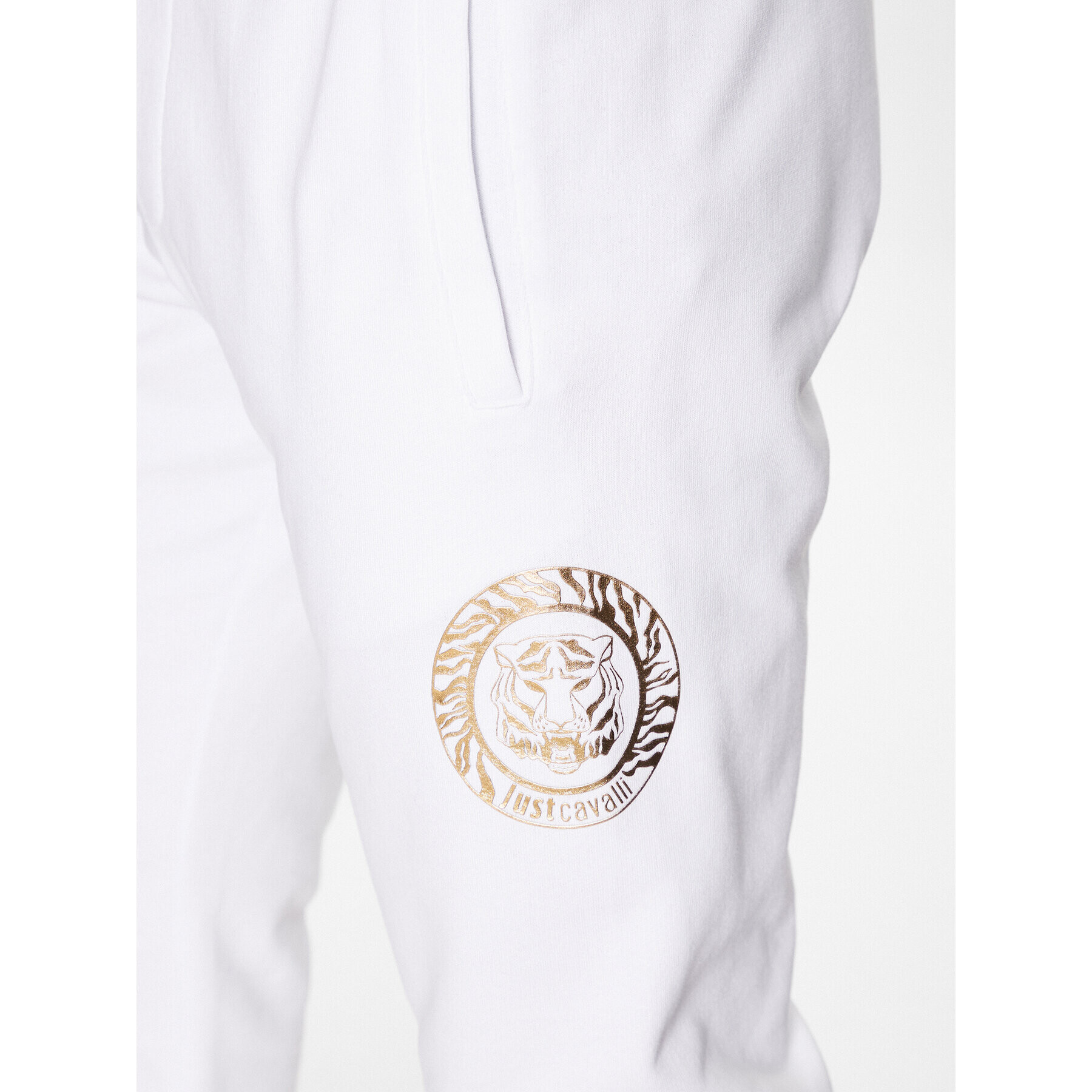 Just Cavalli Долнище анцуг 74OBAF03 Бял Regular Fit - Pepit.bg