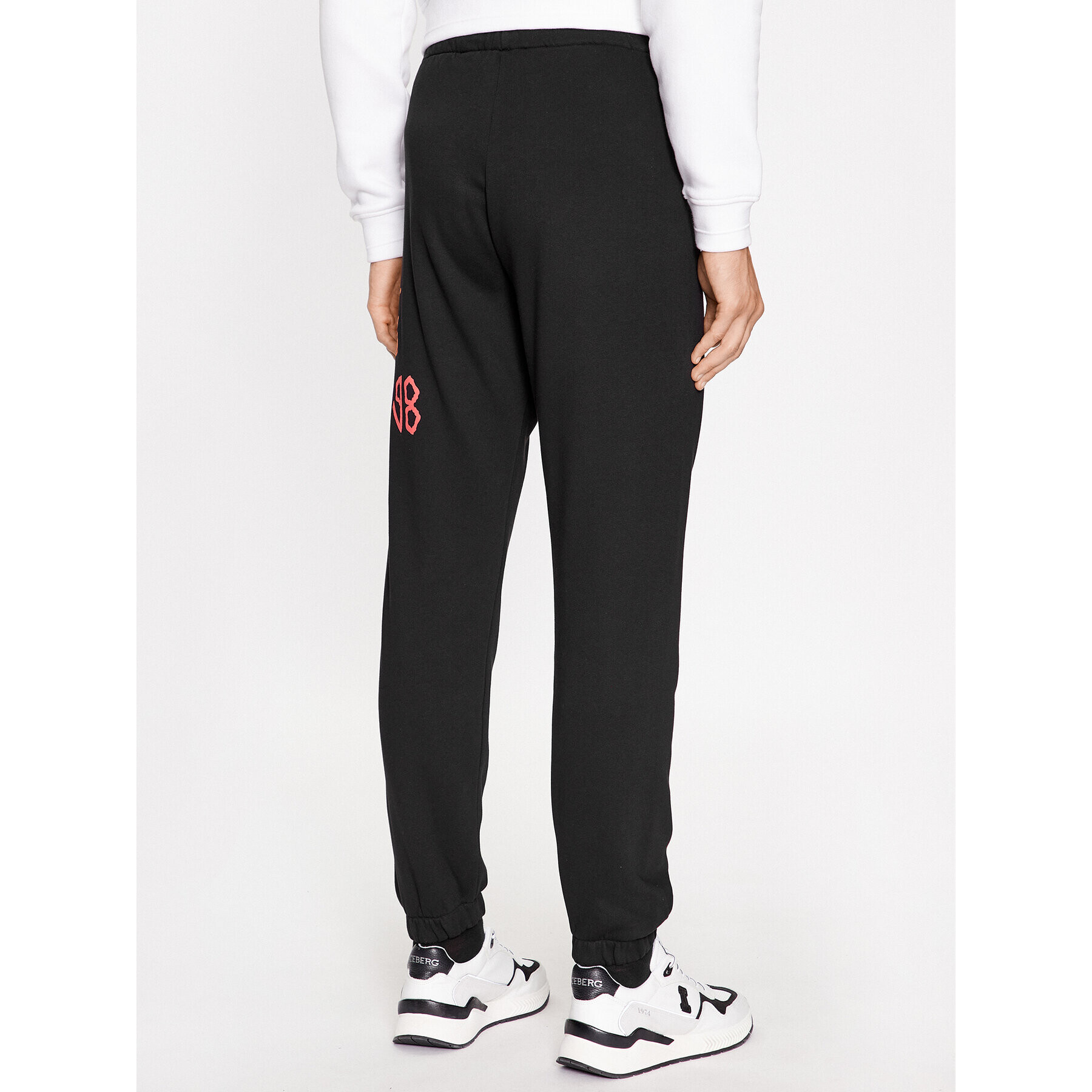 Just Cavalli Долнище анцуг 75OAAI01 Черен Regular Fit - Pepit.bg