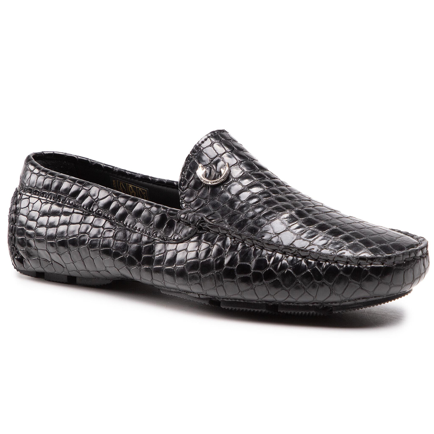 Just Cavalli Мокасини S08WR0040 Черен - Pepit.bg