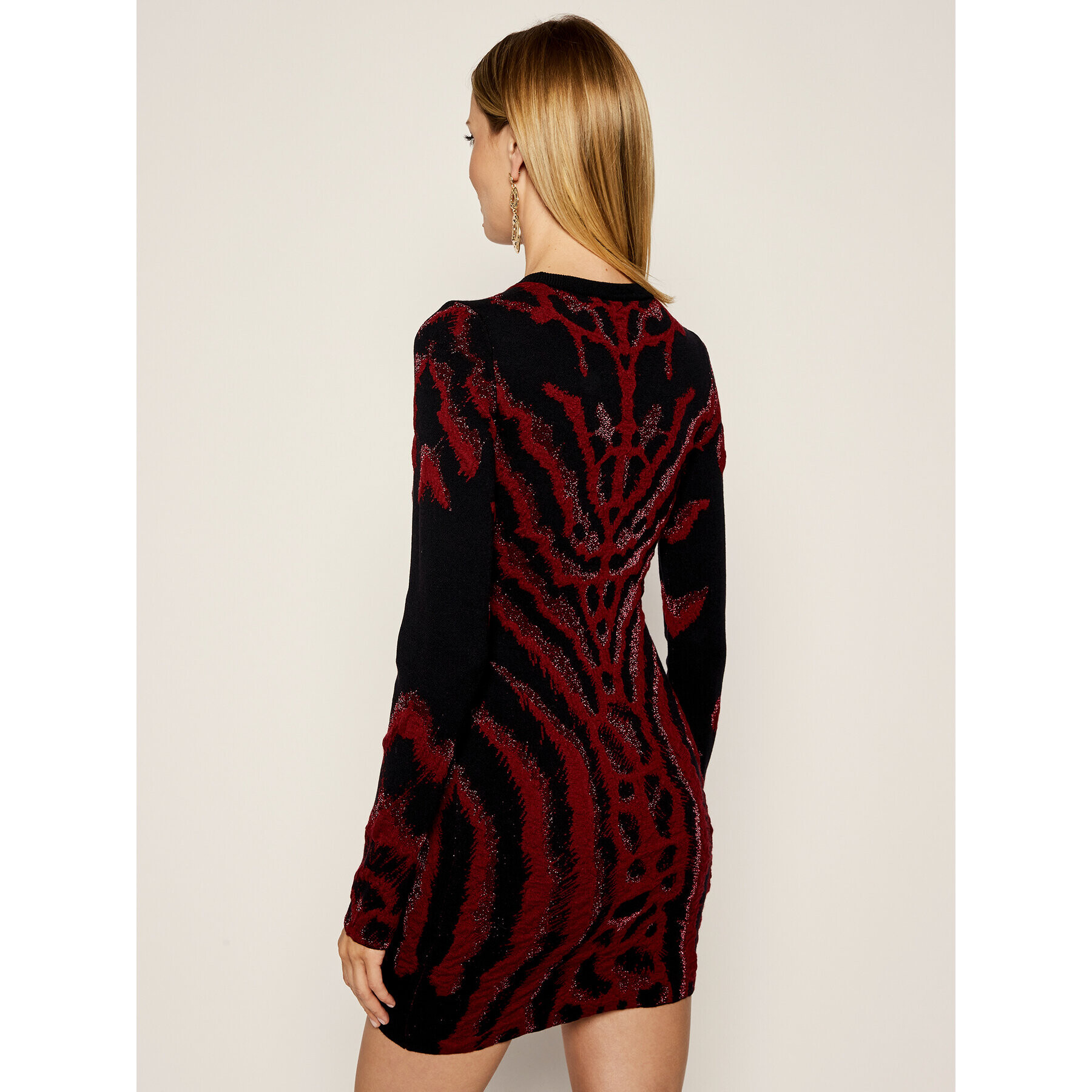 Just Cavalli Плетена рокля S04CT0949 Черен Slim Fit - Pepit.bg