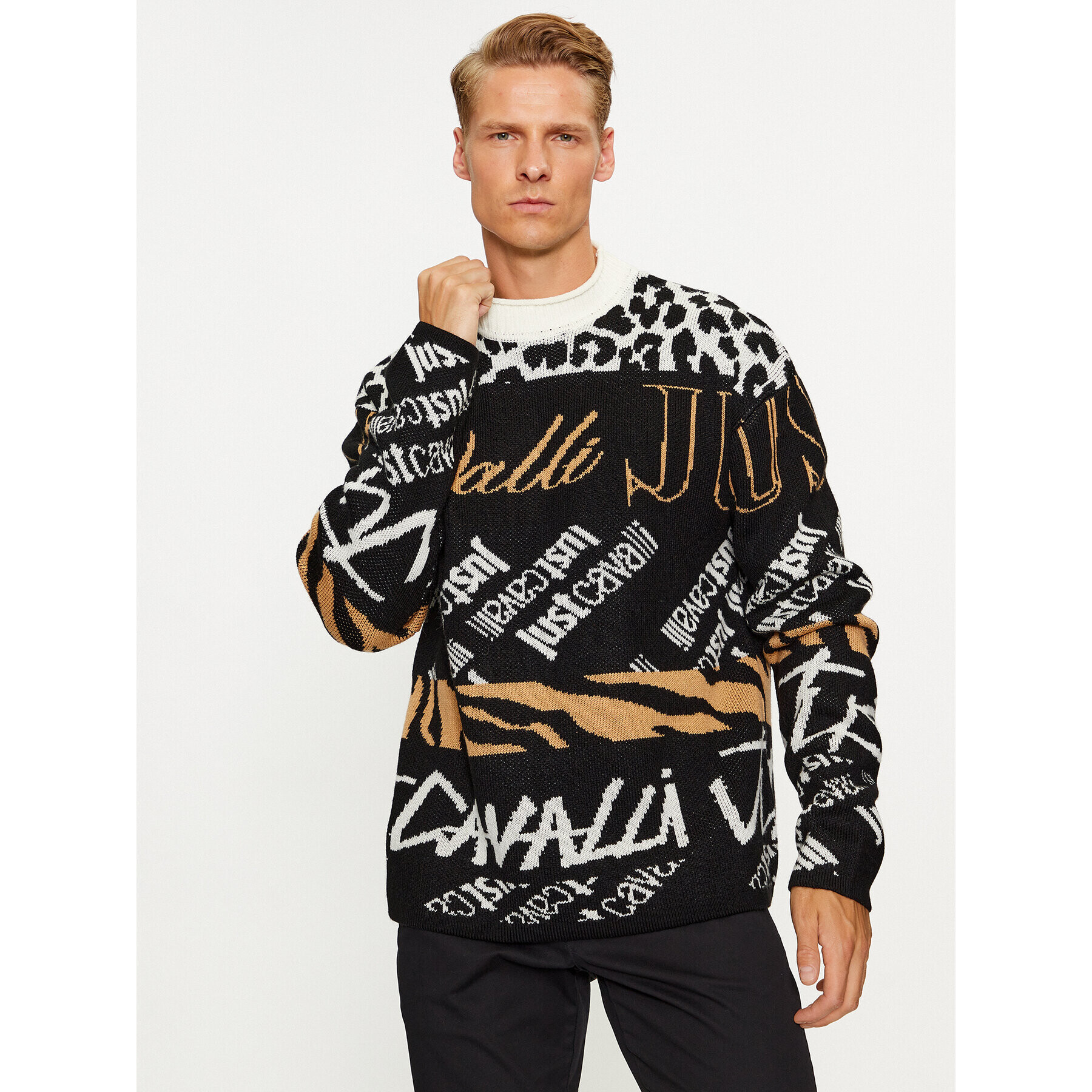 Just Cavalli Пуловер 75OAFM08 Цветен Regular Fit - Pepit.bg
