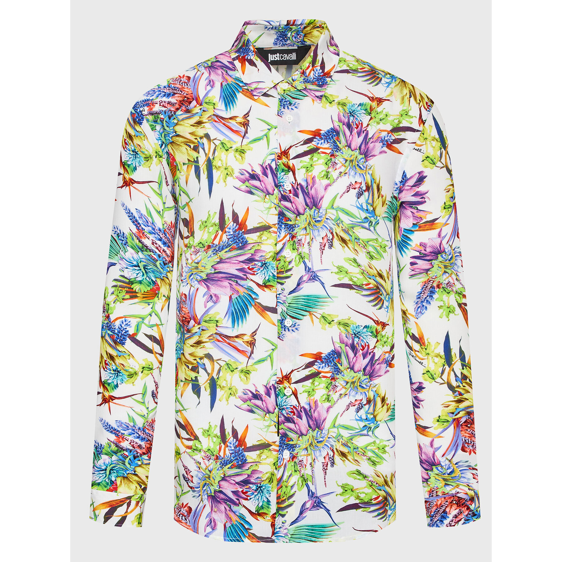 Just Cavalli Риза 74OBL2S2 Бял Regular Fit - Pepit.bg