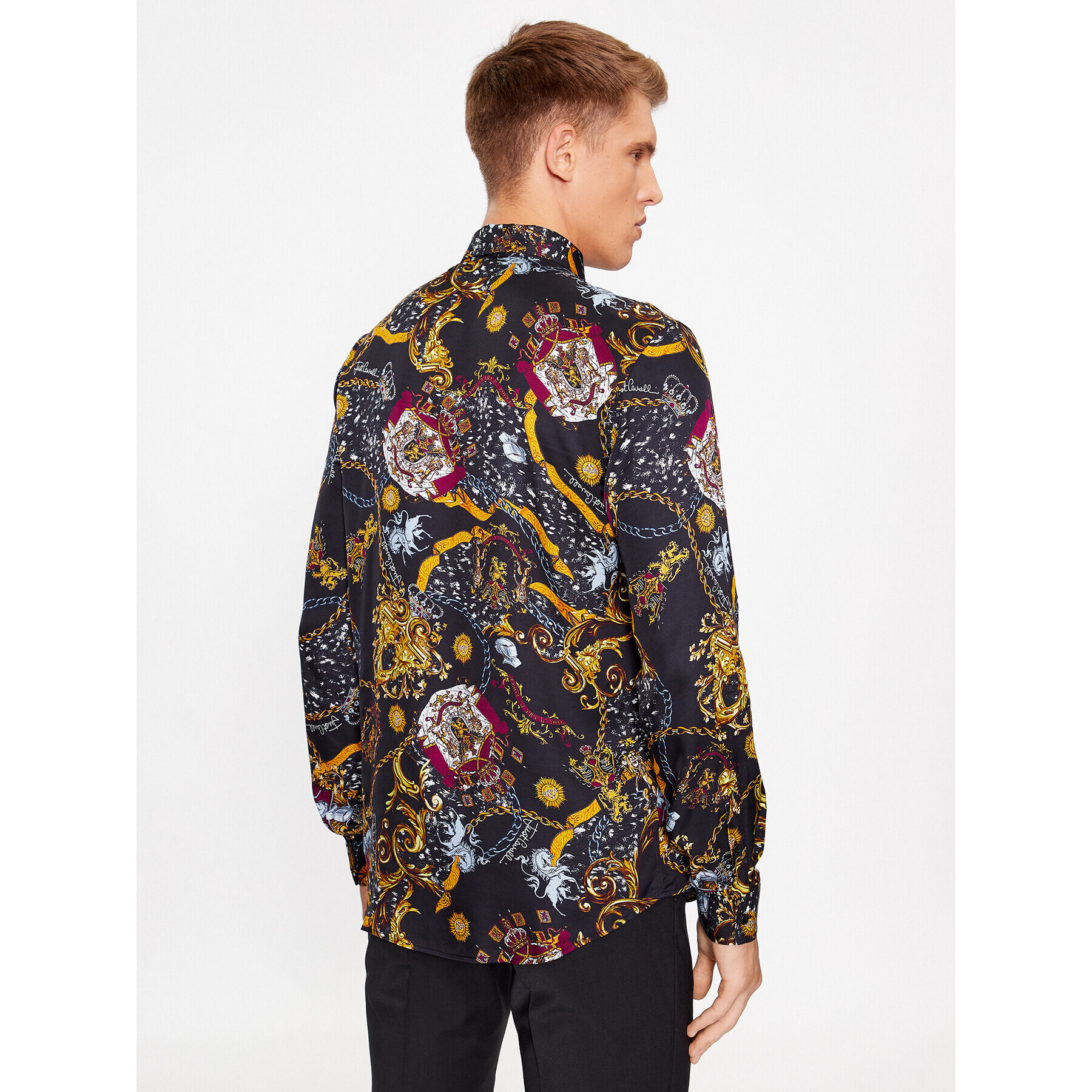 Just Cavalli Риза 75OAL2S1 Черен Regular Fit - Pepit.bg