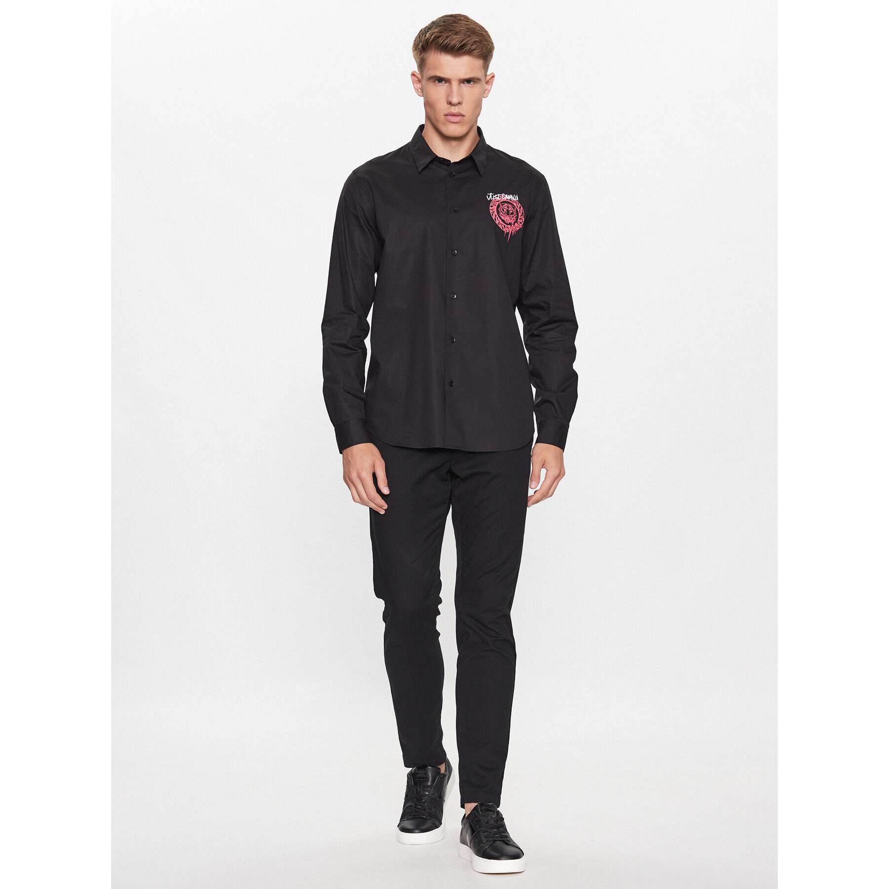 Just Cavalli Риза 75OALYS1 Черен Regular Fit - Pepit.bg