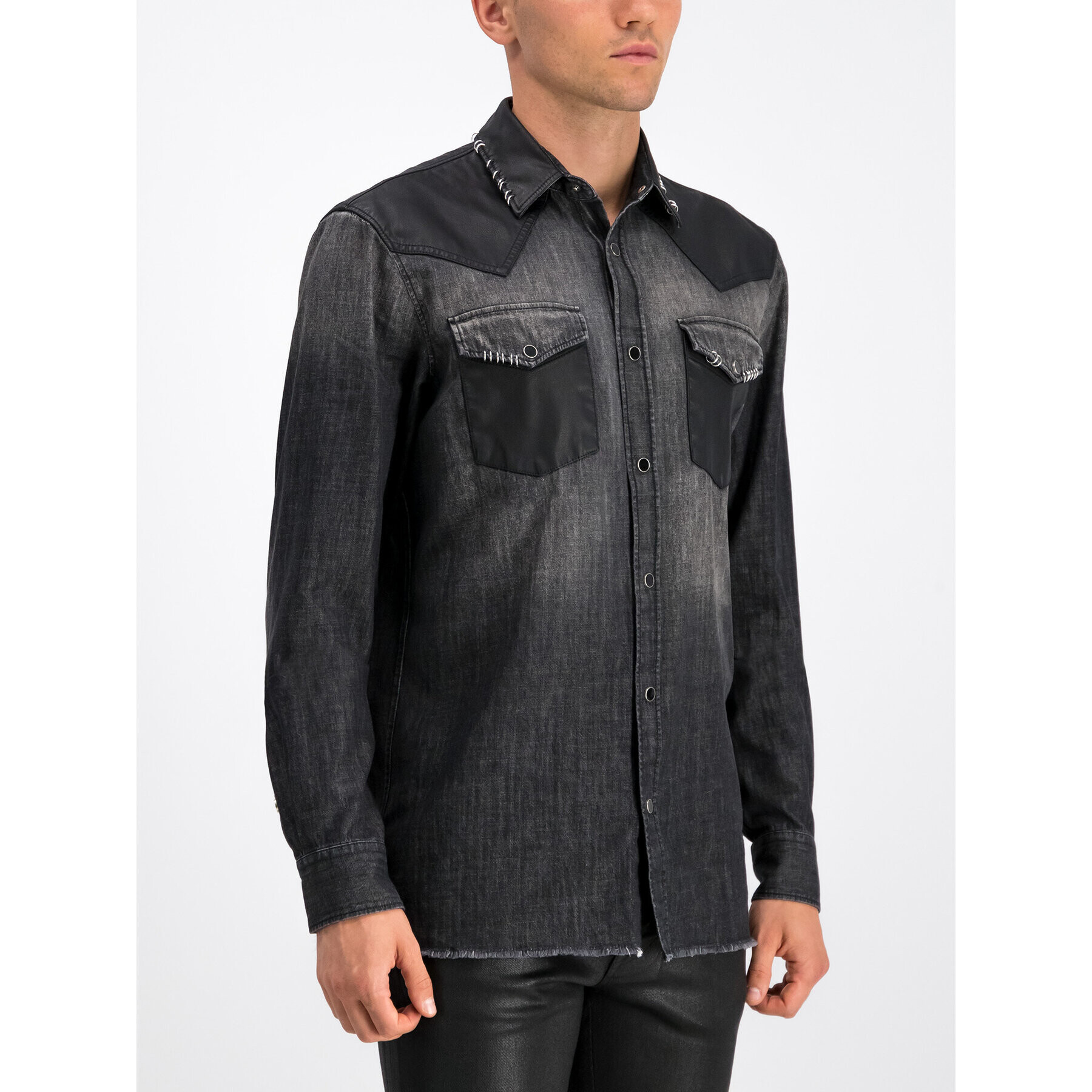 Just Cavalli Риза S01DL0217 Сив Regular Fit - Pepit.bg