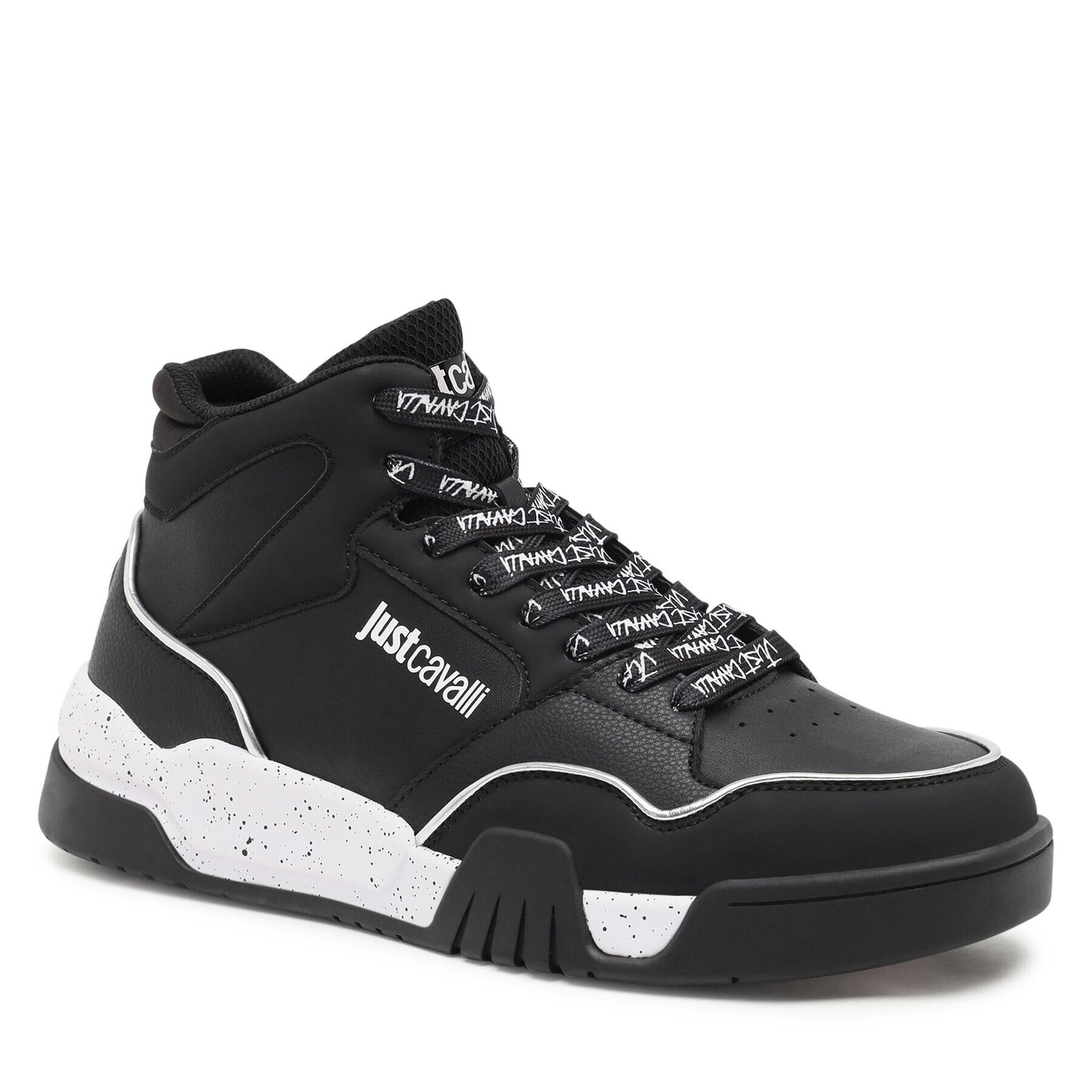 Just Cavalli Сникърси 75QA3SA4 Черен - Pepit.bg
