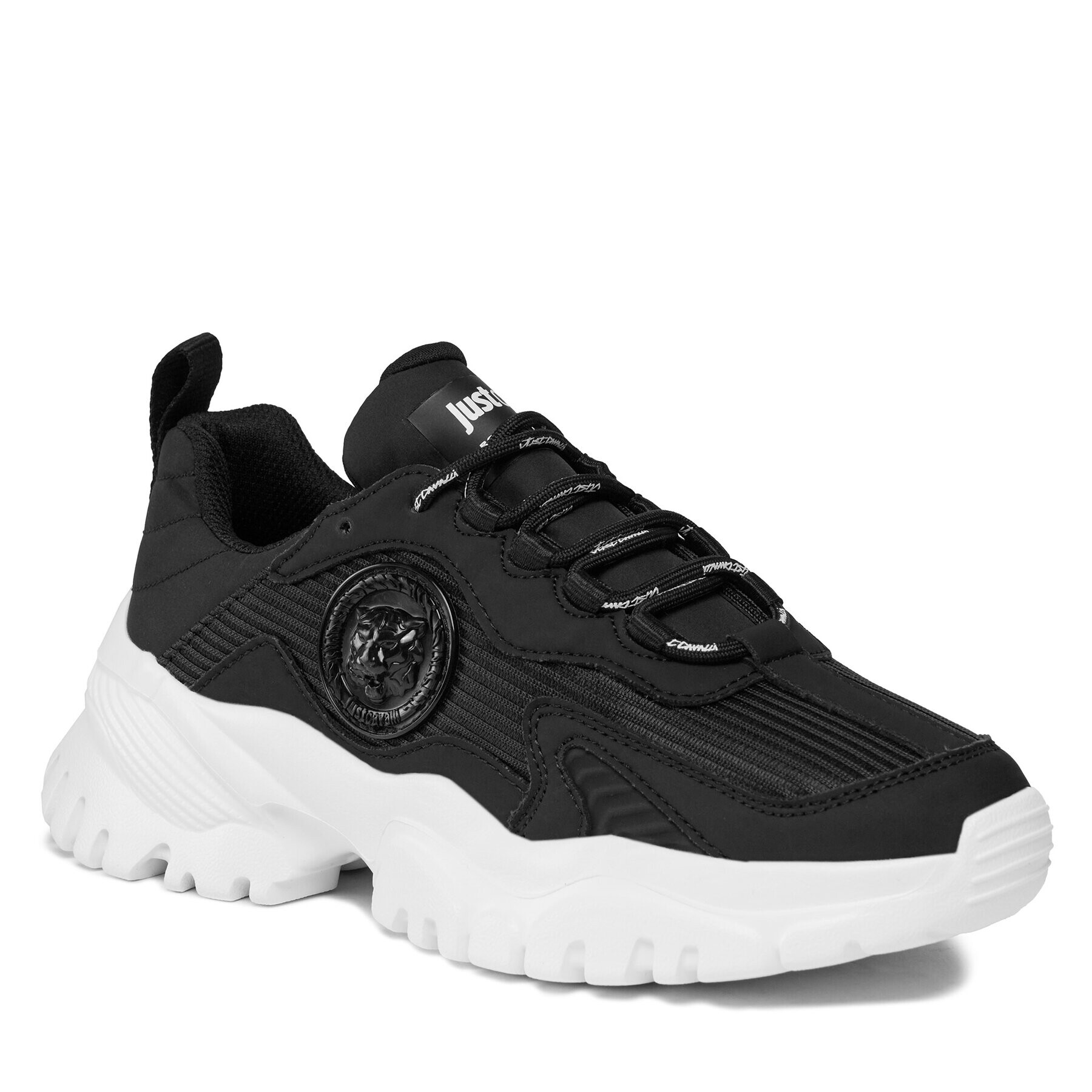 Just Cavalli Сникърси 75RA3SL5 Черен - Pepit.bg