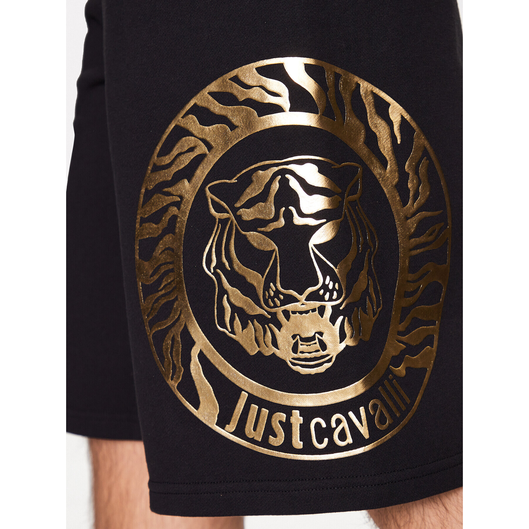 Just Cavalli Спортни шорти 74OBDF02 Черен Regular Fit - Pepit.bg