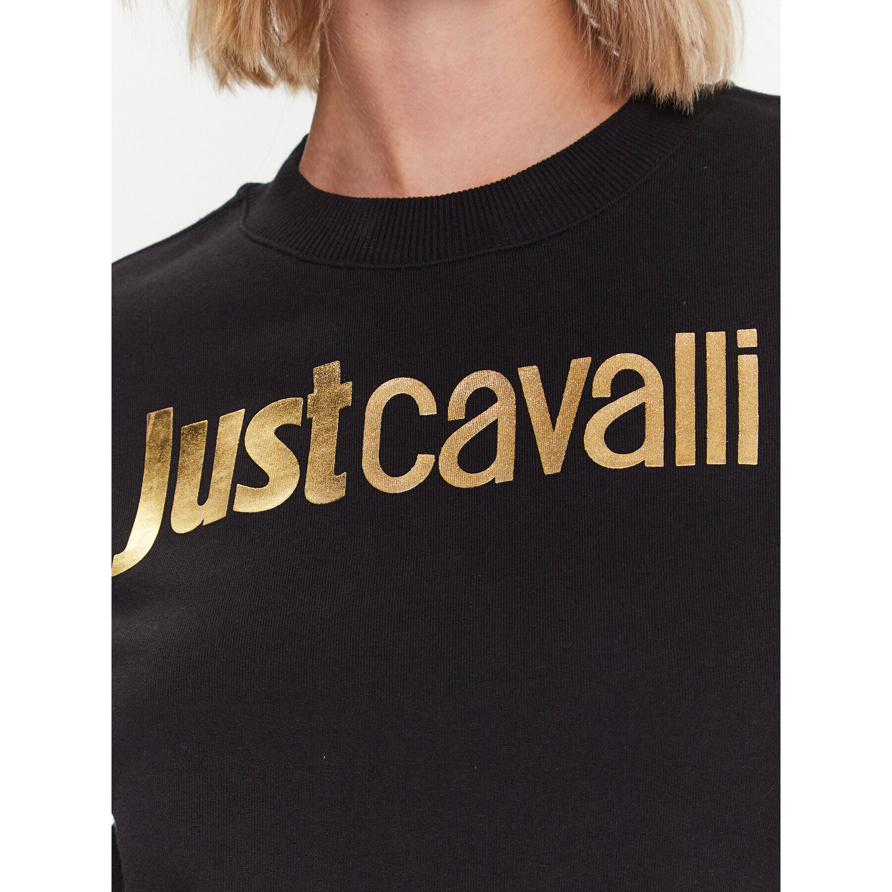 Just Cavalli Суитшърт 74PBIF00 Черен Regular Fit - Pepit.bg