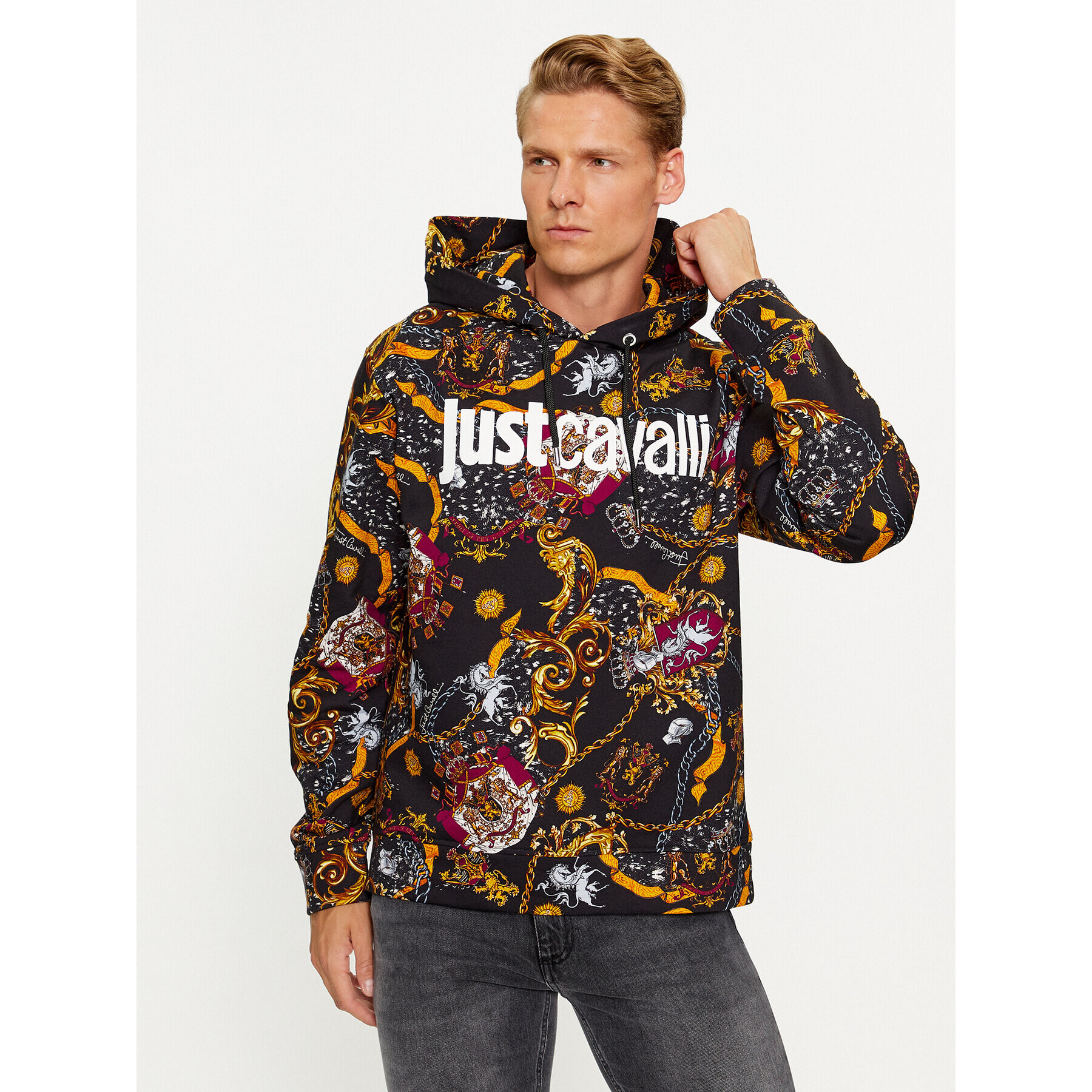 Just Cavalli Суитшърт 75OAI3C1 Цветен Regular Fit - Pepit.bg