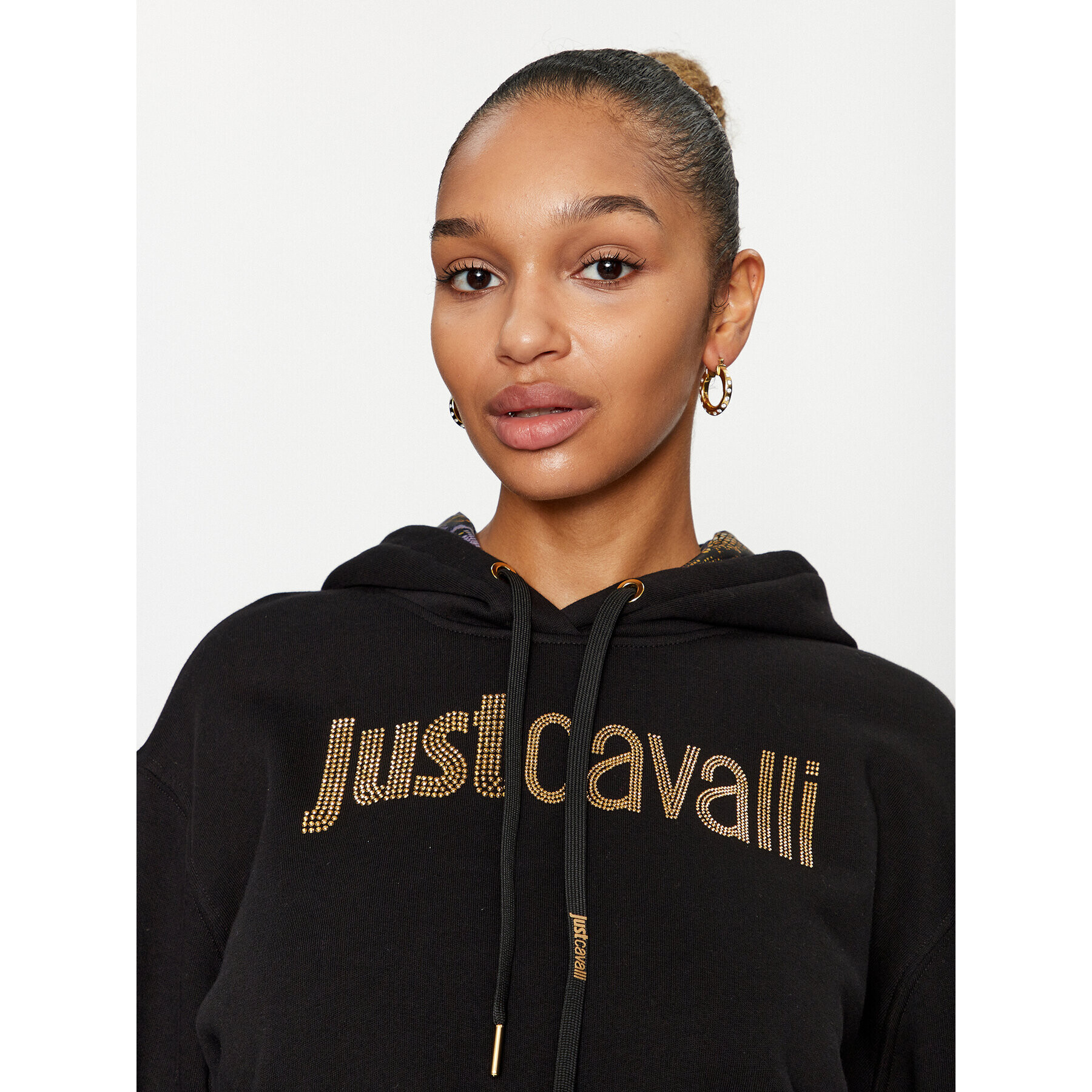 Just Cavalli Суитшърт 75PAI309 Черен Regular Fit - Pepit.bg