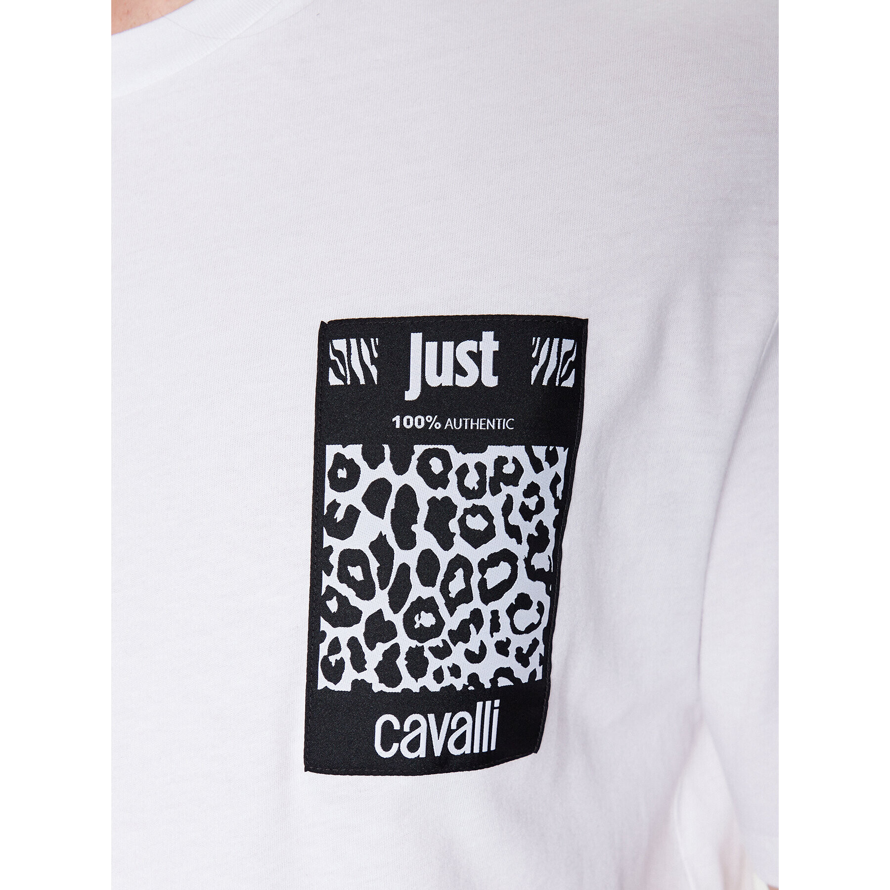 Just Cavalli Тишърт 74OBH600 Бял Regular Fit - Pepit.bg