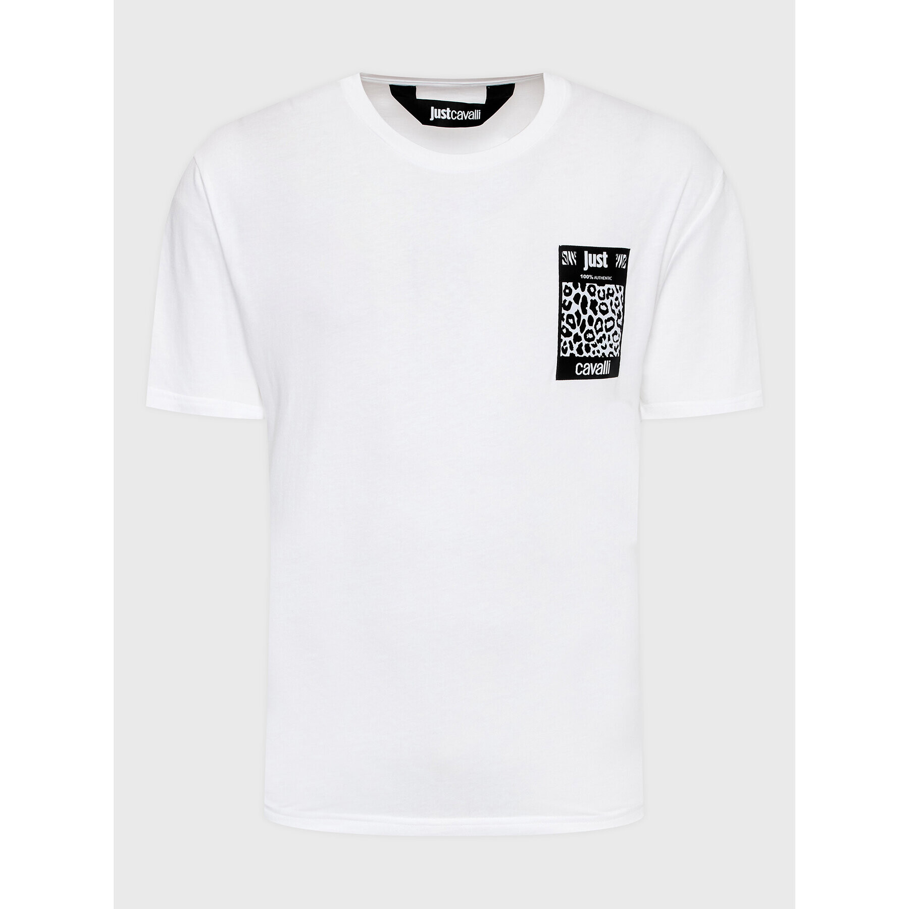 Just Cavalli Тишърт 74OBH600 Бял Regular Fit - Pepit.bg