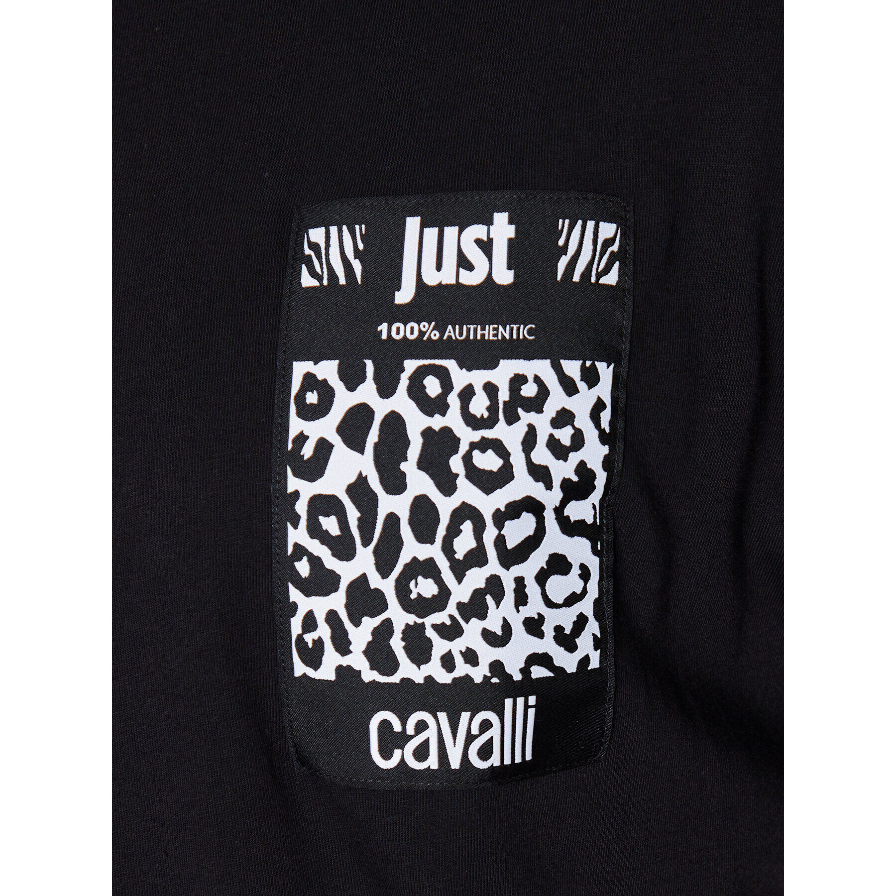 Just Cavalli Тишърт 74OBH600 Черен Regular Fit - Pepit.bg